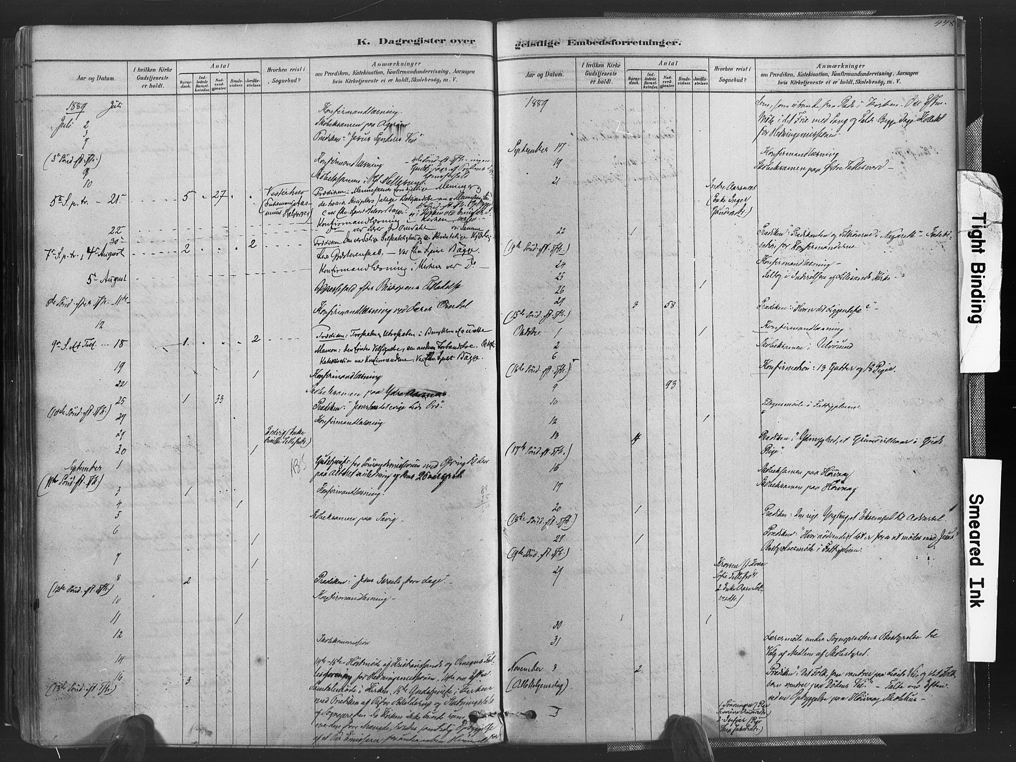 Høvåg sokneprestkontor, SAK/1111-0025/F/Fa/L0005: Parish register (official) no. A 5, 1878-1893, p. 448