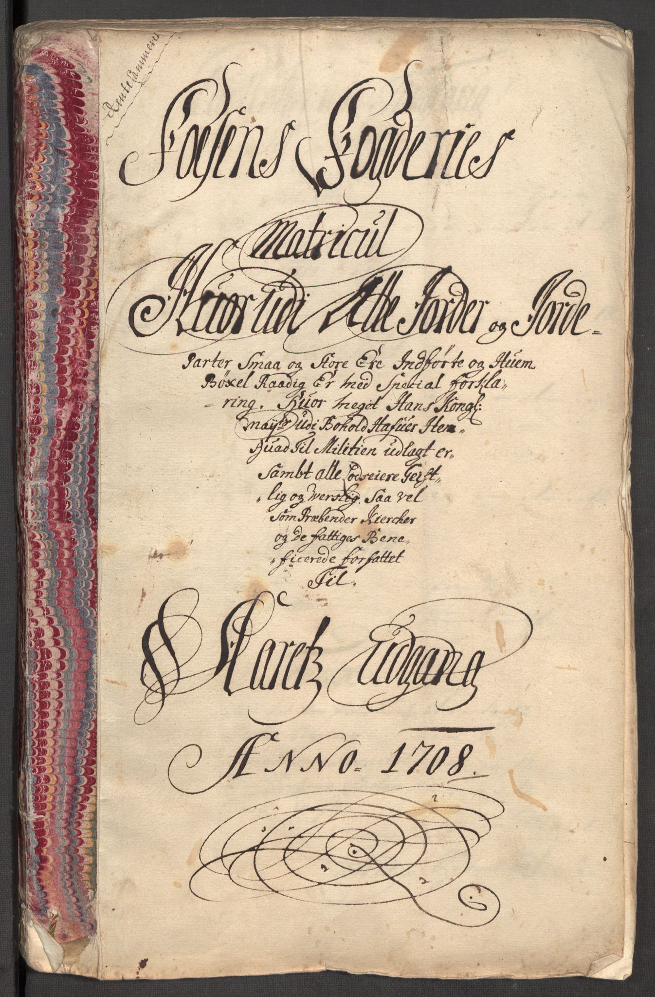 Rentekammeret inntil 1814, Reviderte regnskaper, Fogderegnskap, RA/EA-4092/R57/L3858: Fogderegnskap Fosen, 1708-1709, p. 17