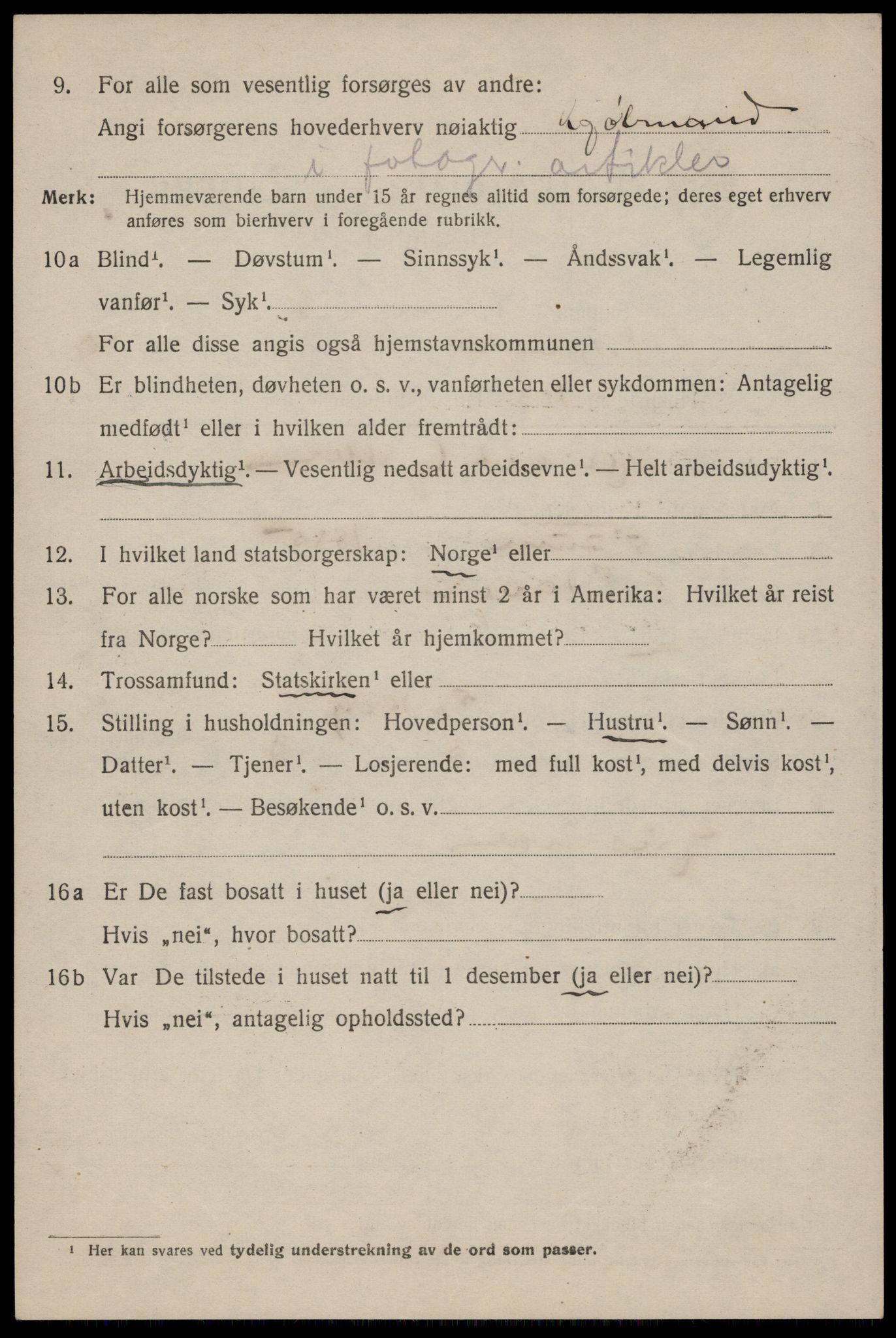 SAST, 1920 census for Stavanger, 1920, p. 84733