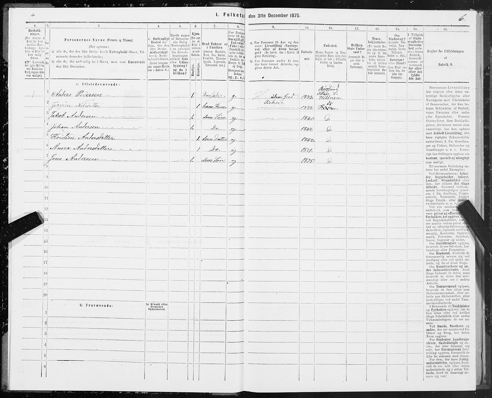 SAT, 1875 census for 1617P Hitra, 1875, p. 2006