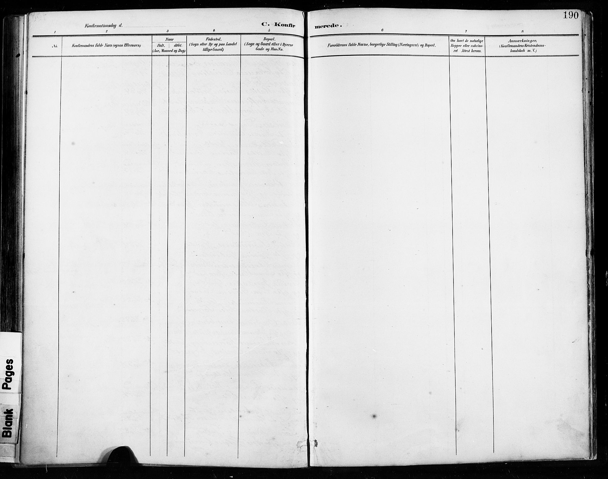 Høyland sokneprestkontor, SAST/A-101799/001/30BA/L0013: Parish register (official) no. A 13.1, 1889-1898, p. 190
