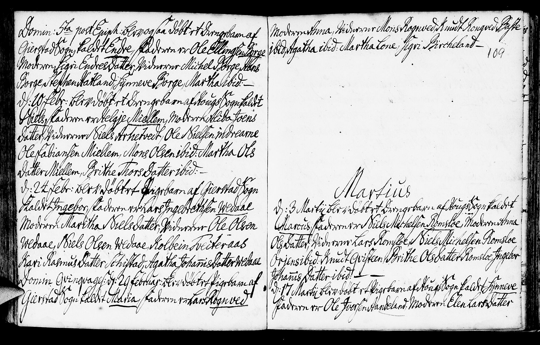 Haus sokneprestembete, AV/SAB-A-75601/H/Haa: Parish register (official) no. A 6, 1748-1758, p. 109