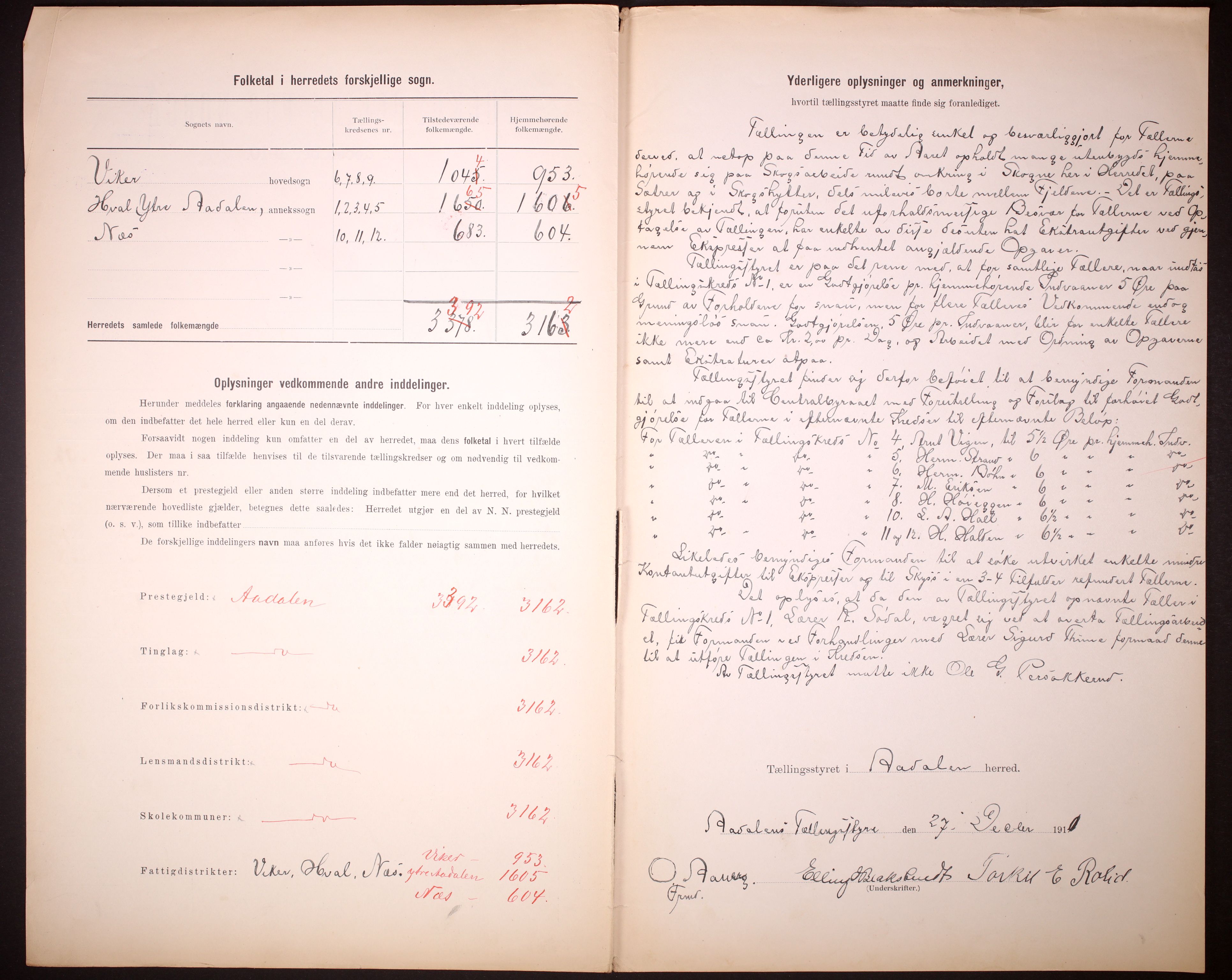 RA, 1910 census for Ådal, 1910, p. 3