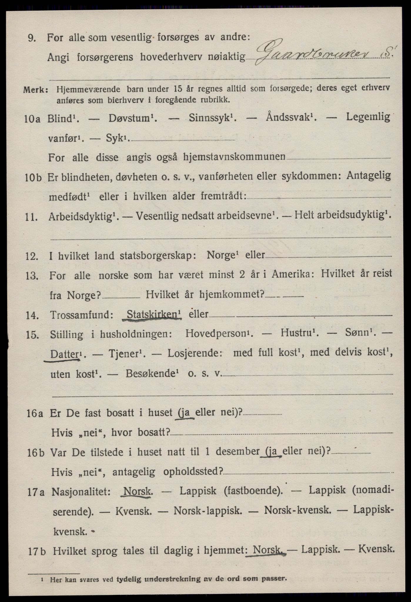 SAT, 1920 census for Hemne, 1920, p. 4669