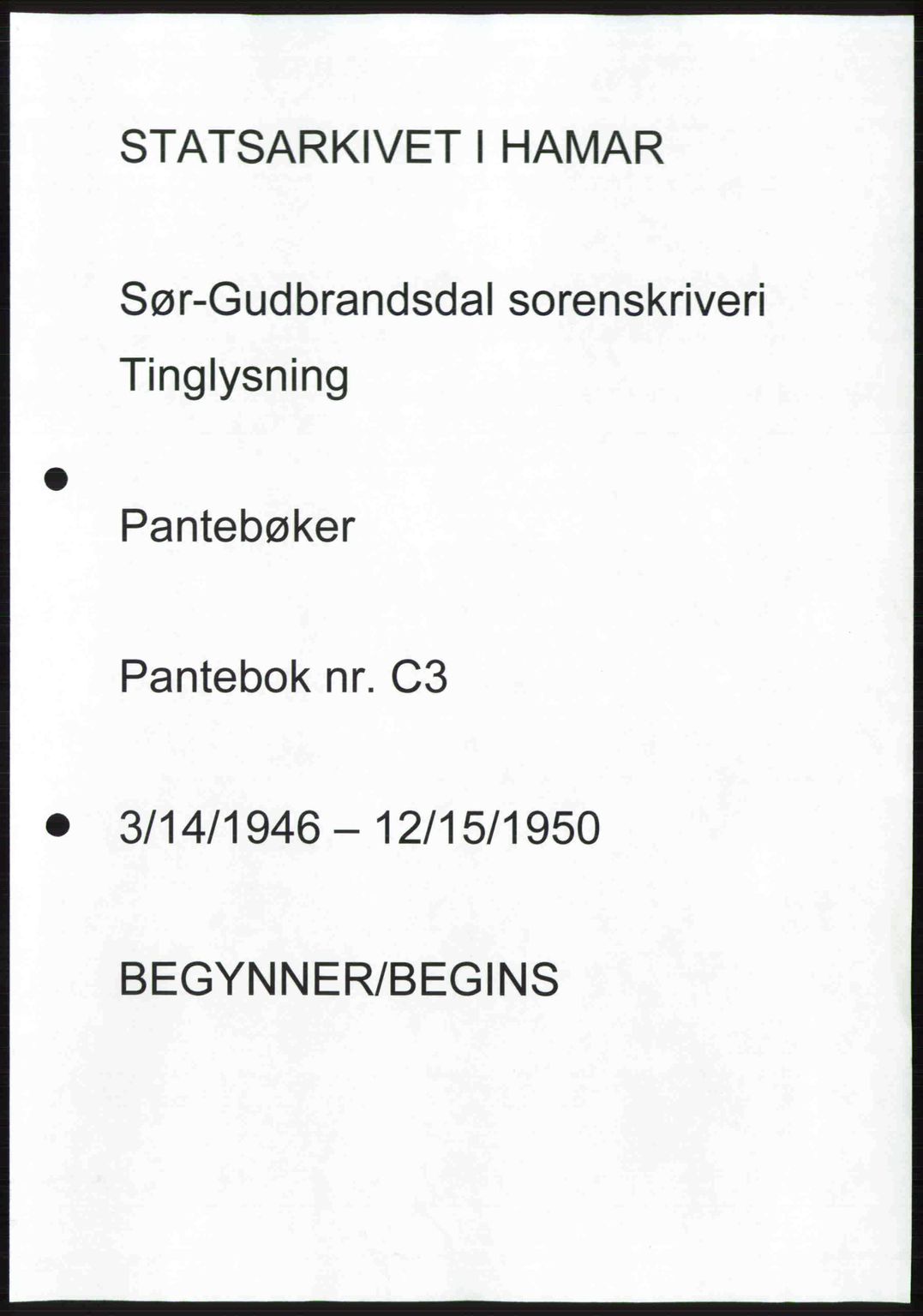 Sør-Gudbrandsdal tingrett, SAH/TING-004/H/Hb/Hbf/L0005: Mortgage book no. C3b, 1946-1950