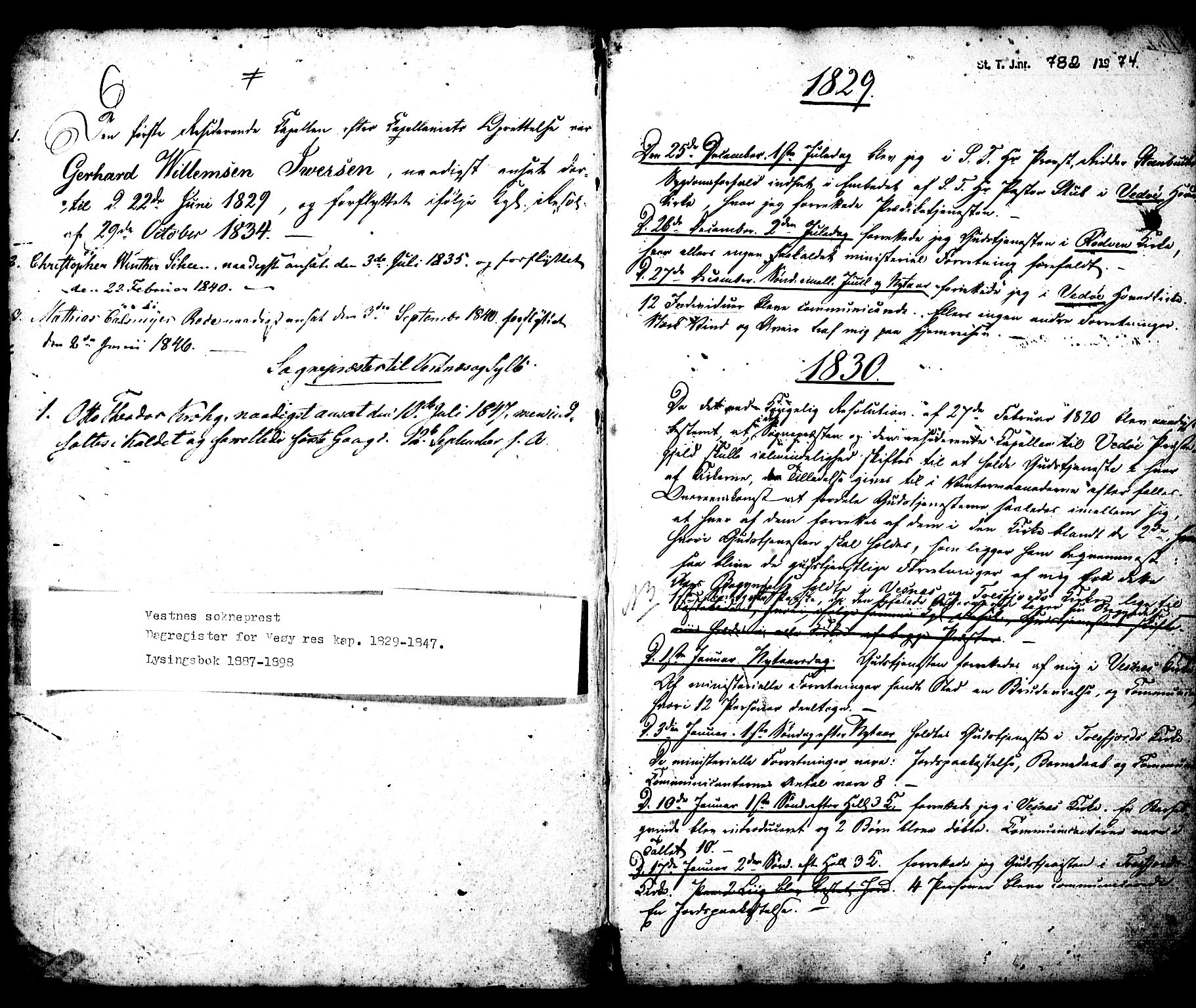 Ministerialprotokoller, klokkerbøker og fødselsregistre - Møre og Romsdal, AV/SAT-A-1454/547/L0609: Curate's parish register no. 547B01, 1829-1898, p. 0-1