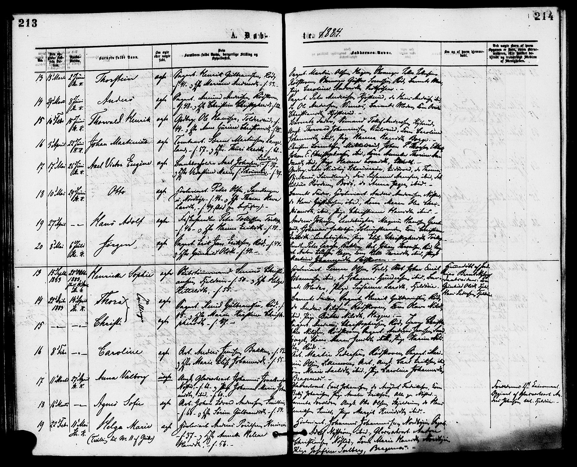 Skoger kirkebøker, SAKO/A-59/F/Fa/L0005: Parish register (official) no. I 5, 1873-1884, p. 213-214