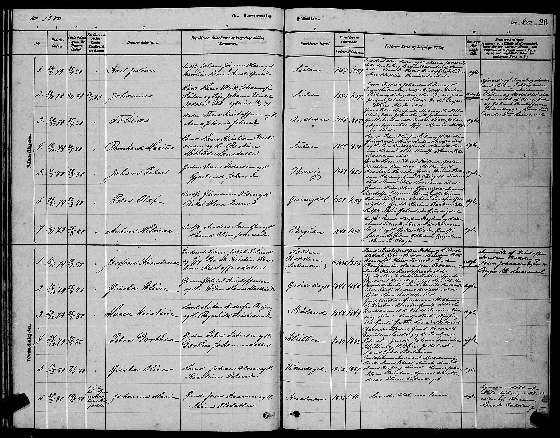 Ministerialprotokoller, klokkerbøker og fødselsregistre - Sør-Trøndelag, AV/SAT-A-1456/640/L0585: Parish register (copy) no. 640C03, 1878-1891, p. 26