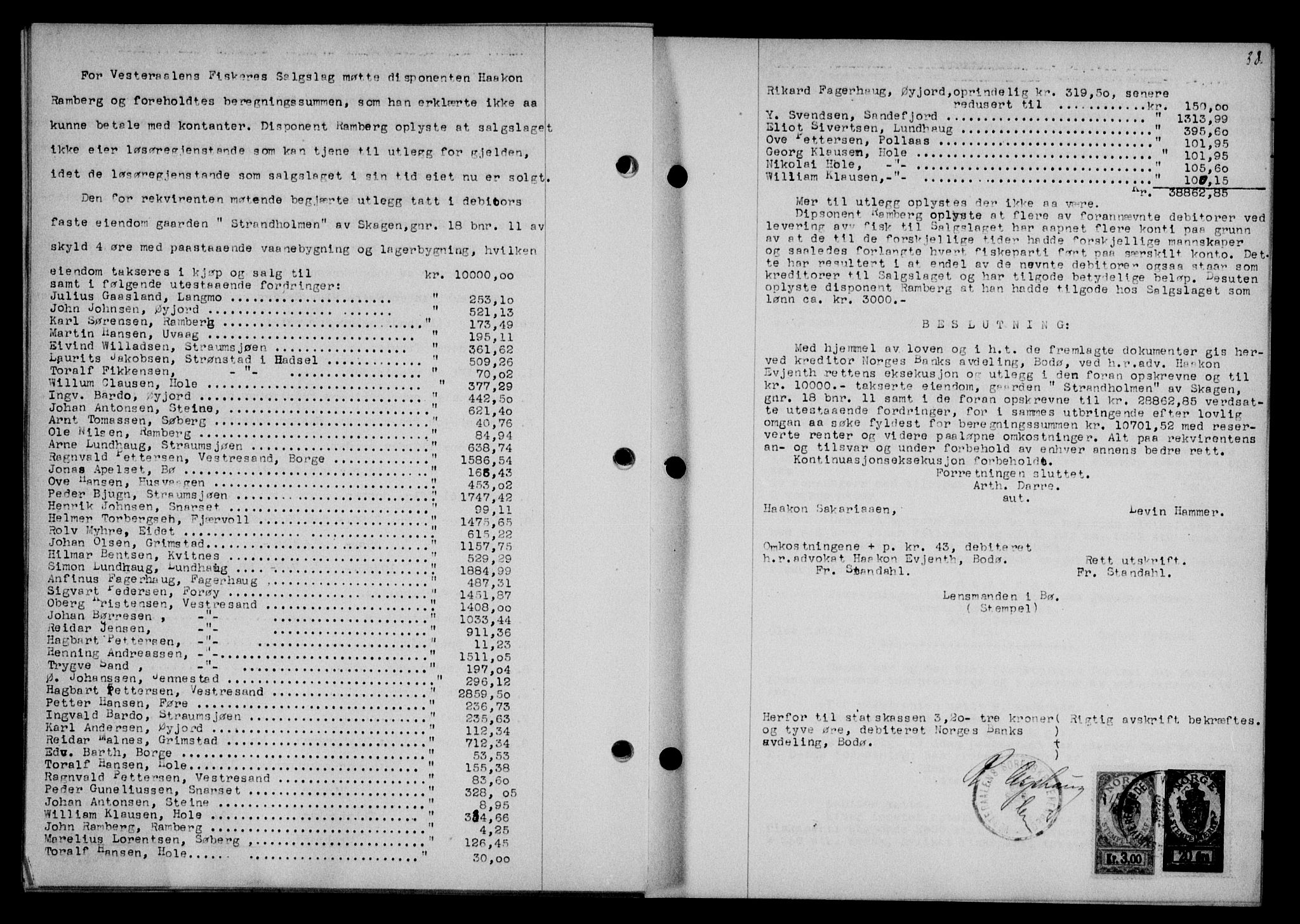 Vesterålen sorenskriveri, AV/SAT-A-4180/1/2/2Ca/L0044: Mortgage book no. 37, 1927-1927, Deed date: 05.05.1927