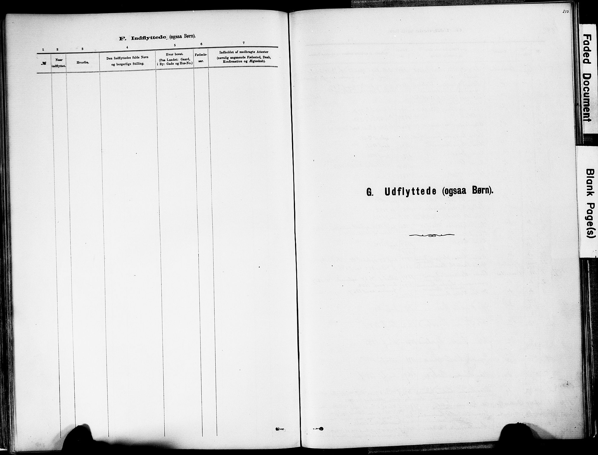 Valle sokneprestkontor, SAK/1111-0044/F/Fa/Fac/L0009: Parish register (official) no. A 9, 1882-1913, p. 253