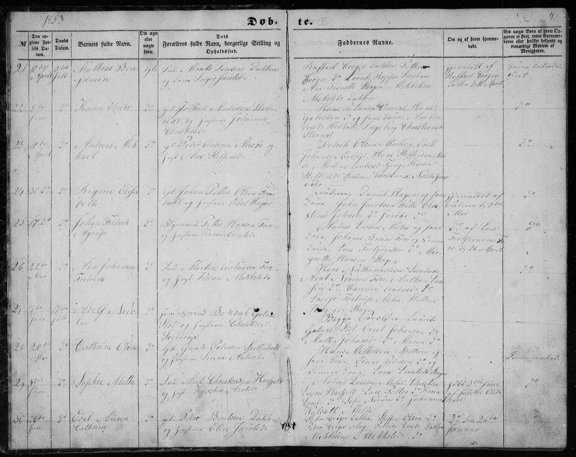 Ministerialprotokoller, klokkerbøker og fødselsregistre - Nordland, SAT/A-1459/843/L0633: Parish register (copy) no. 843C02, 1853-1873, p. 4
