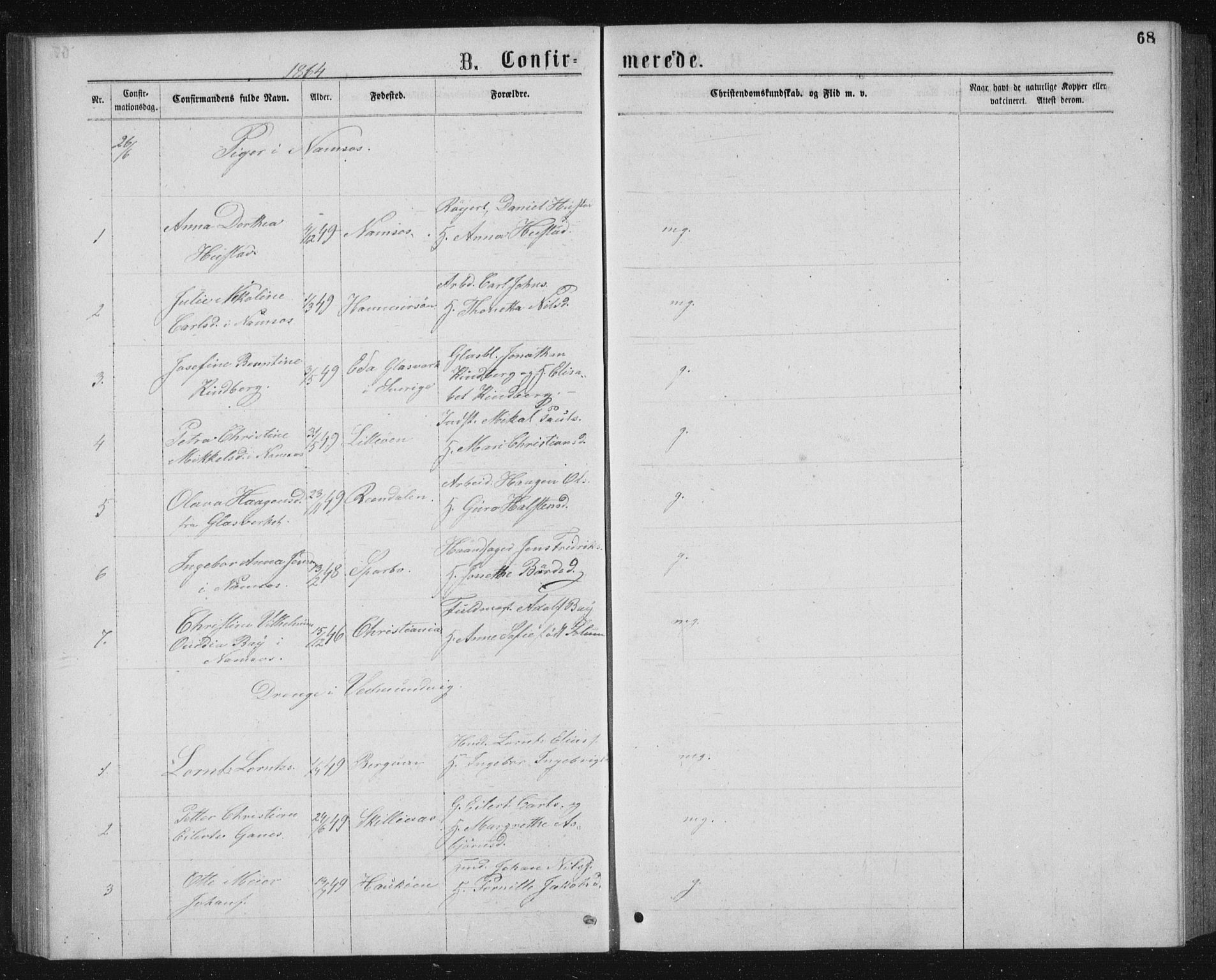 Ministerialprotokoller, klokkerbøker og fødselsregistre - Nord-Trøndelag, SAT/A-1458/768/L0567: Parish register (official) no. 768A02, 1837-1865, p. 68