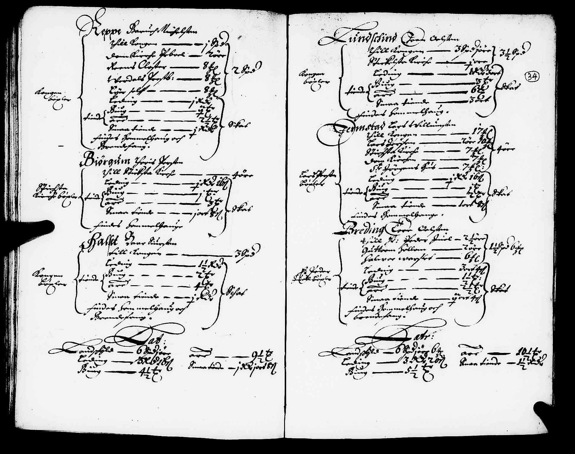 Rentekammeret inntil 1814, Realistisk ordnet avdeling, AV/RA-EA-4070/N/Nb/Nba/L0054: Stjørdal len, 1669, p. 33b-34a