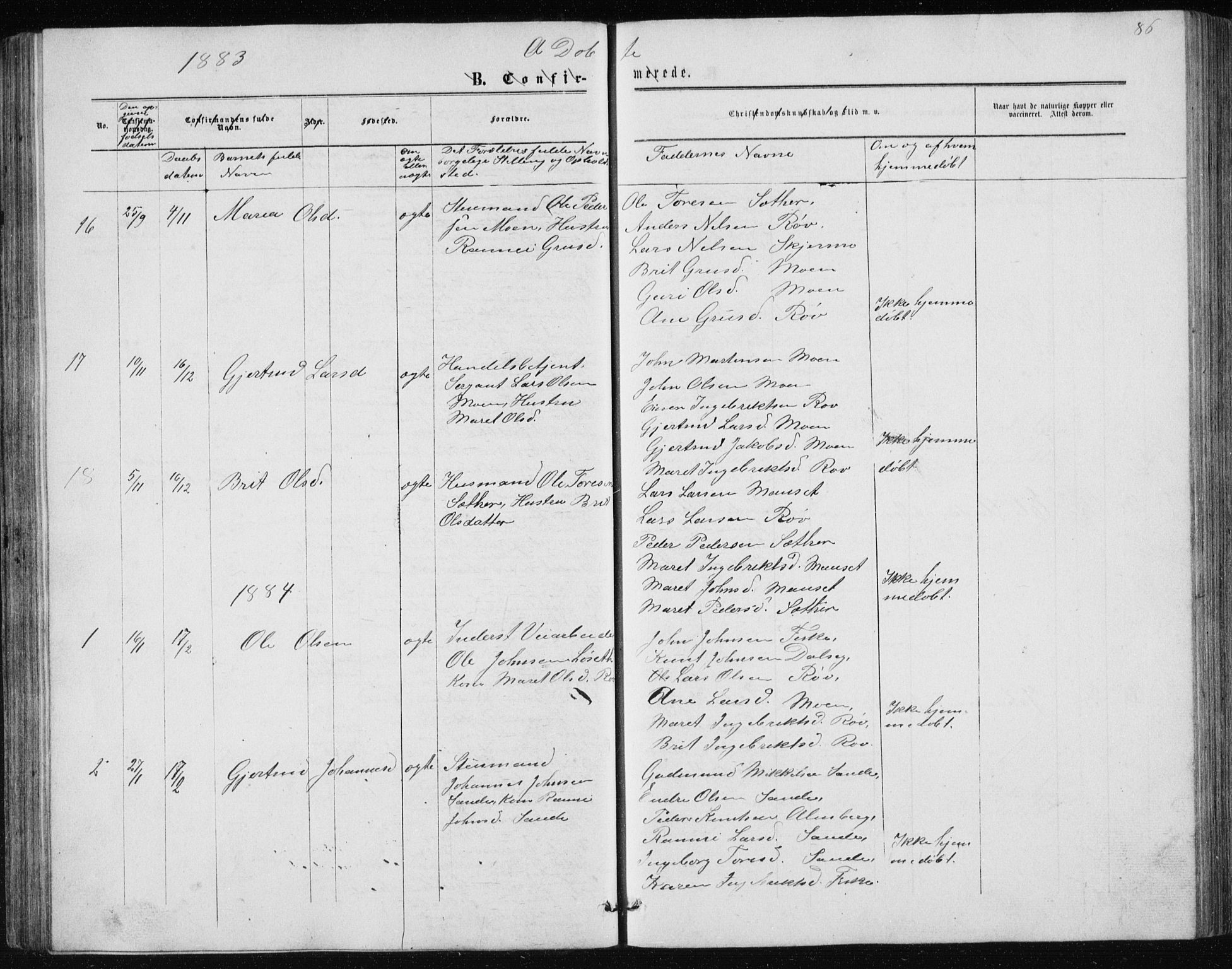 Ministerialprotokoller, klokkerbøker og fødselsregistre - Møre og Romsdal, AV/SAT-A-1454/597/L1064: Parish register (copy) no. 597C01, 1866-1898, p. 86