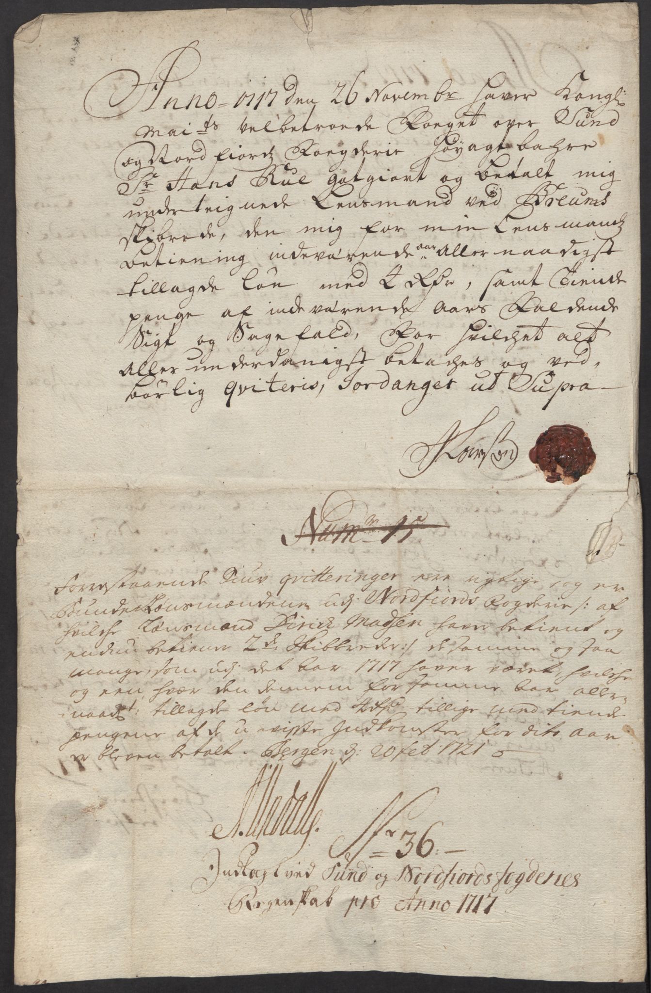 Rentekammeret inntil 1814, Reviderte regnskaper, Fogderegnskap, AV/RA-EA-4092/R53/L3441: Fogderegnskap Sunn- og Nordfjord, 1717-1718, p. 269