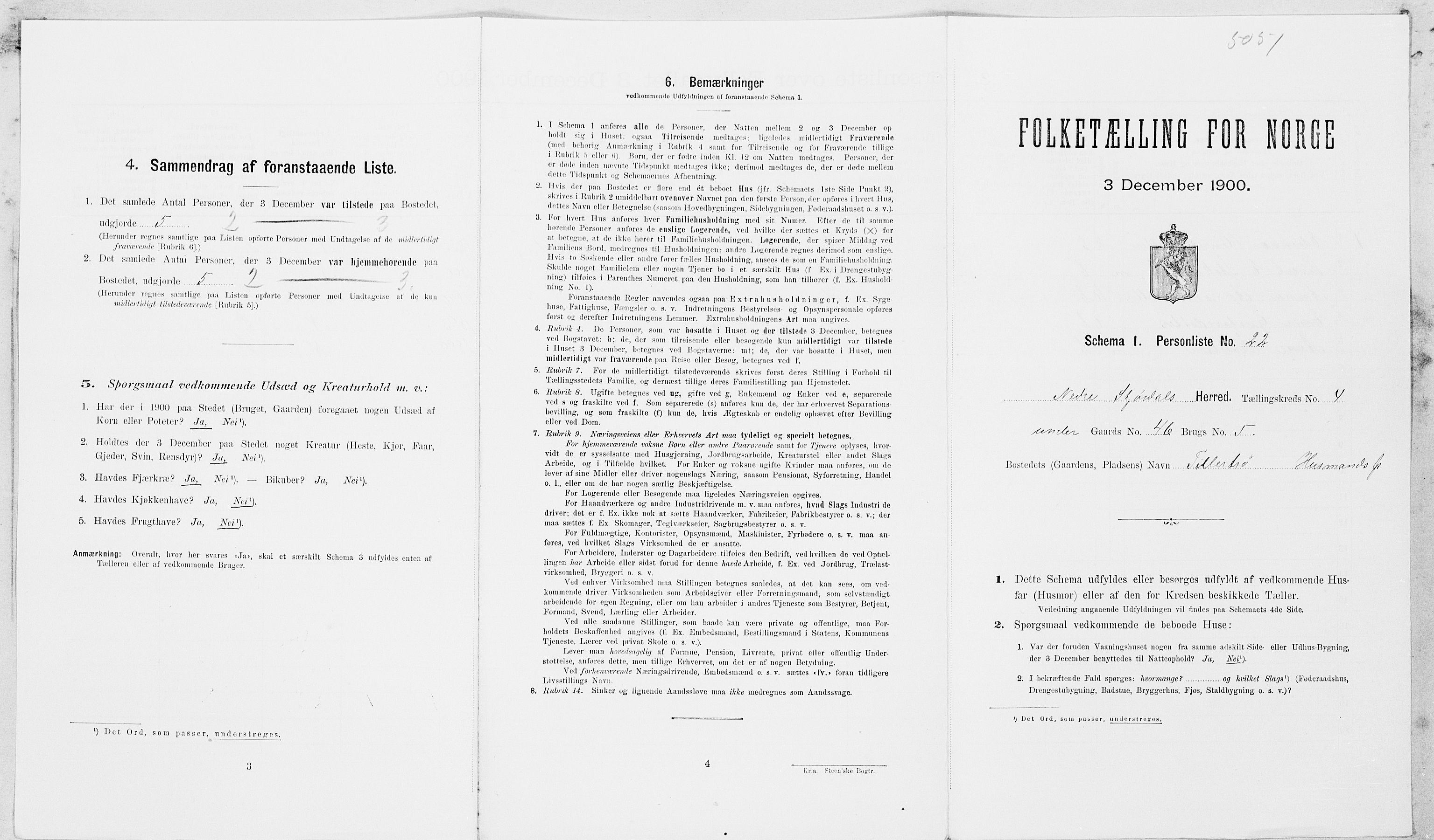 SAT, 1900 census for Nedre Stjørdal, 1900, p. 438