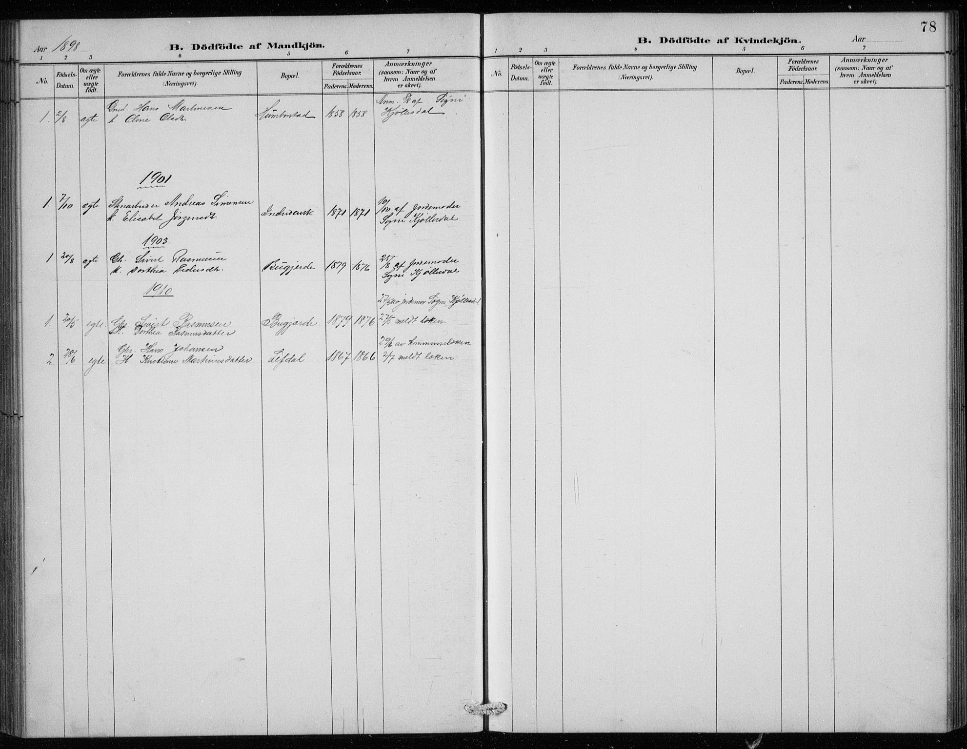 Davik sokneprestembete, AV/SAB-A-79701/H/Hab/Haba/L0002: Parish register (copy) no. A 2, 1890-1911, p. 78