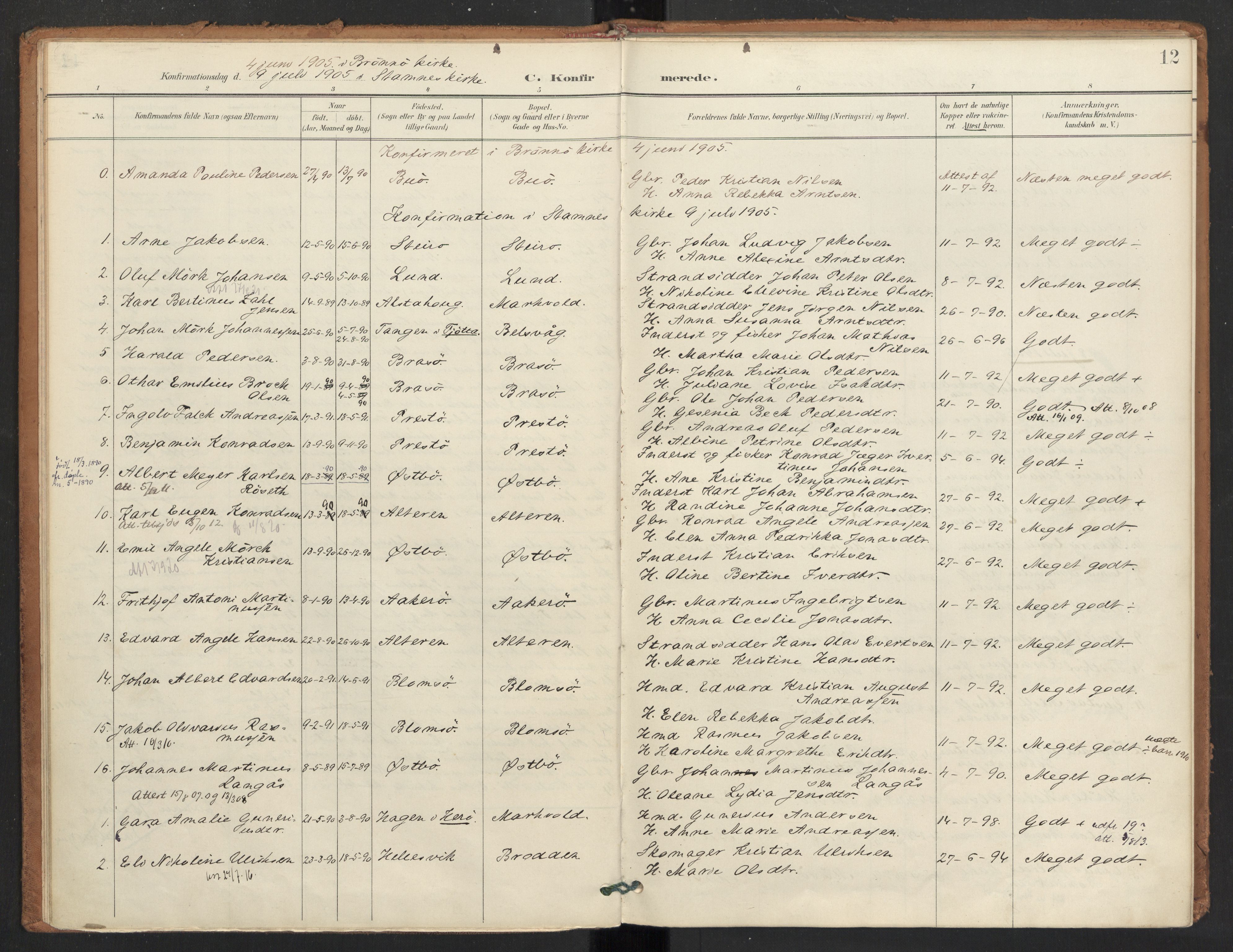 Ministerialprotokoller, klokkerbøker og fødselsregistre - Nordland, SAT/A-1459/830/L0454: Parish register (official) no. 830A18, 1897-1913, p. 12