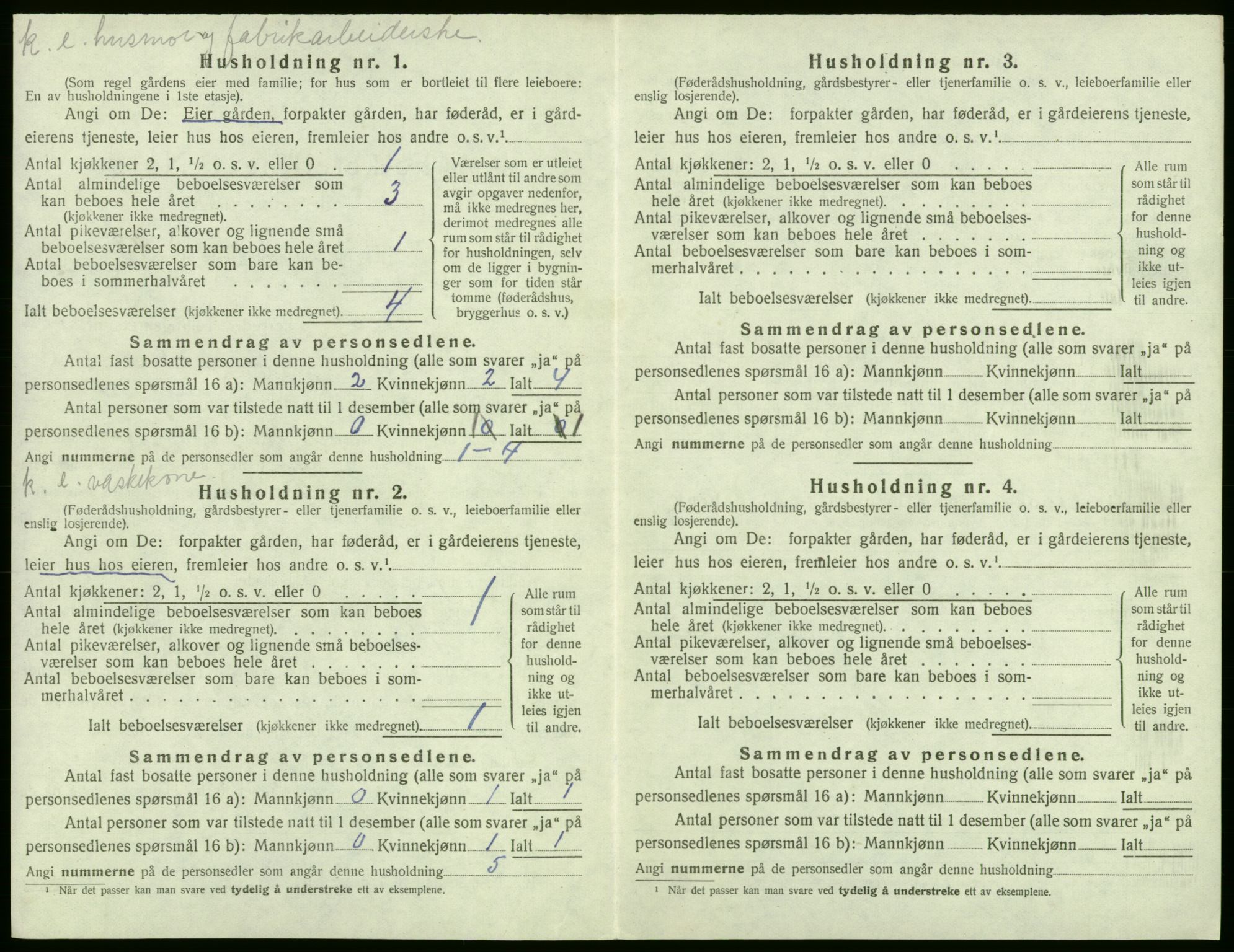 SAB, 1920 census for Stord, 1920, p. 846