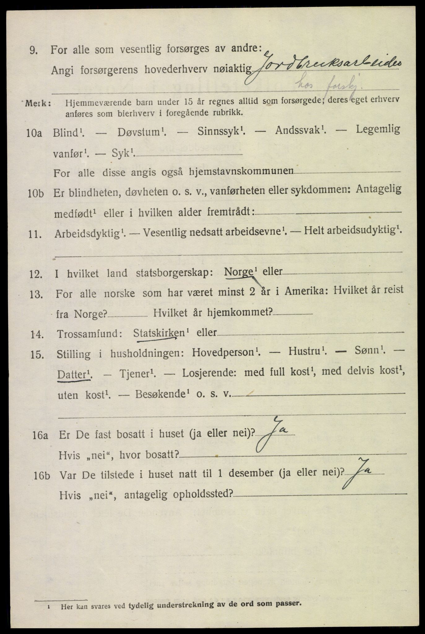 SAH, 1920 census for Skjåk, 1920, p. 2989