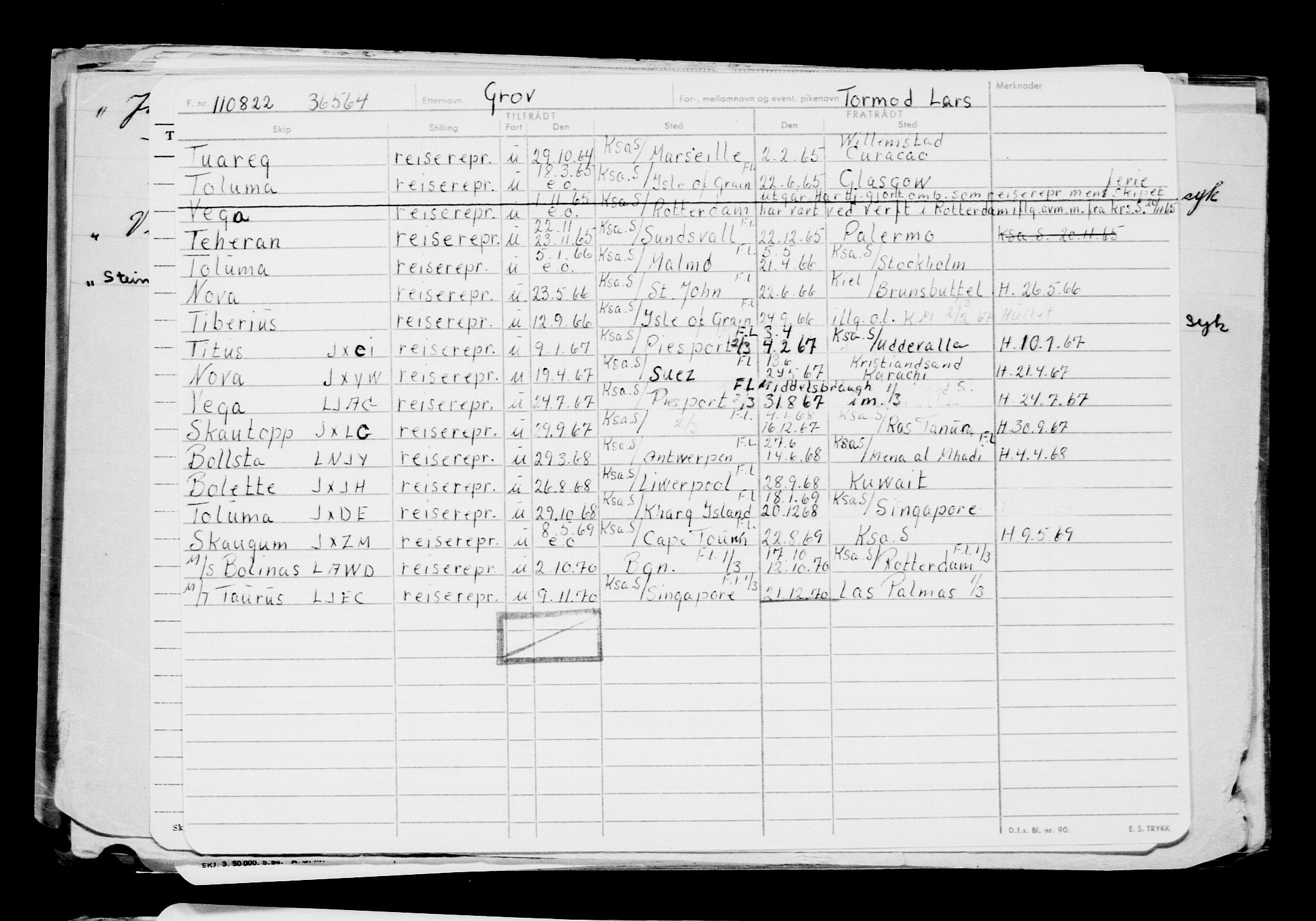 Direktoratet for sjømenn, AV/RA-S-3545/G/Gb/L0209: Hovedkort, 1922, p. 514