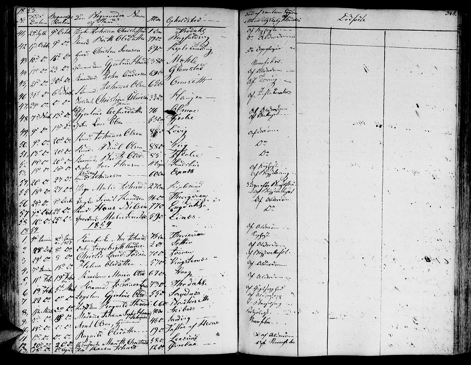 Ministerialprotokoller, klokkerbøker og fødselsregistre - Møre og Romsdal, AV/SAT-A-1454/578/L0904: Parish register (official) no. 578A03, 1836-1858, p. 348