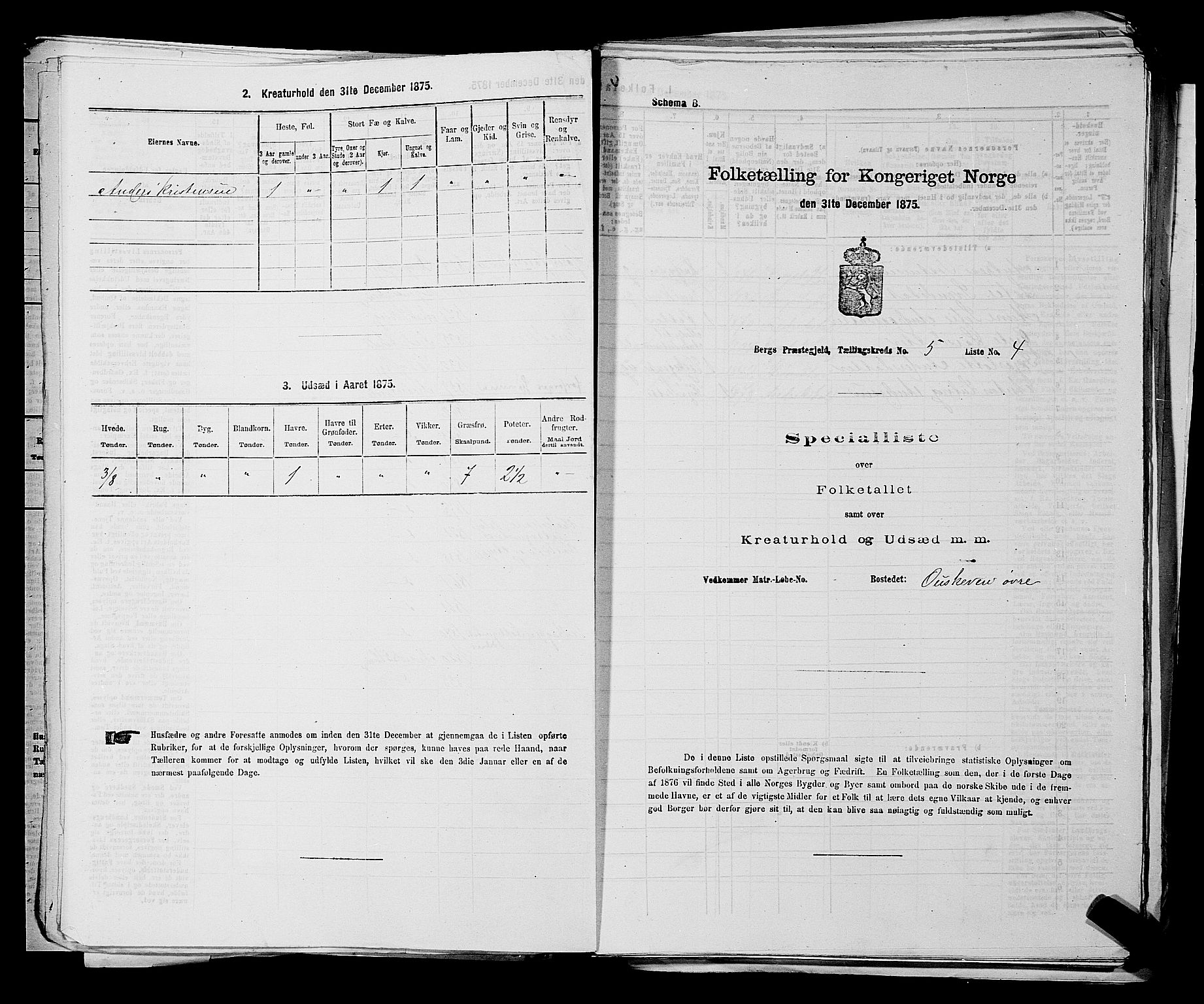 RA, 1875 census for 0116P Berg, 1875, p. 687