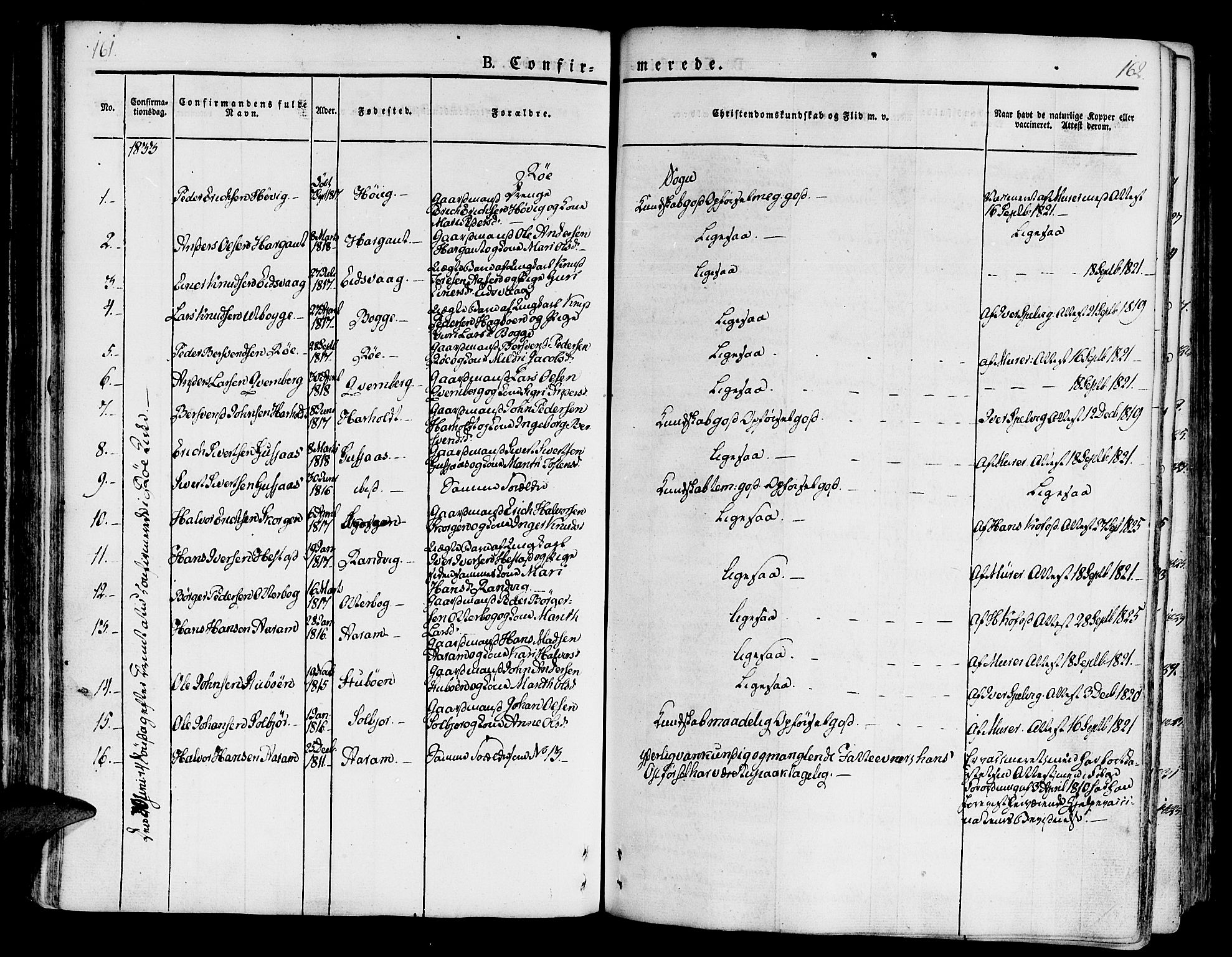 Ministerialprotokoller, klokkerbøker og fødselsregistre - Møre og Romsdal, SAT/A-1454/551/L0624: Parish register (official) no. 551A04, 1831-1845, p. 161-162