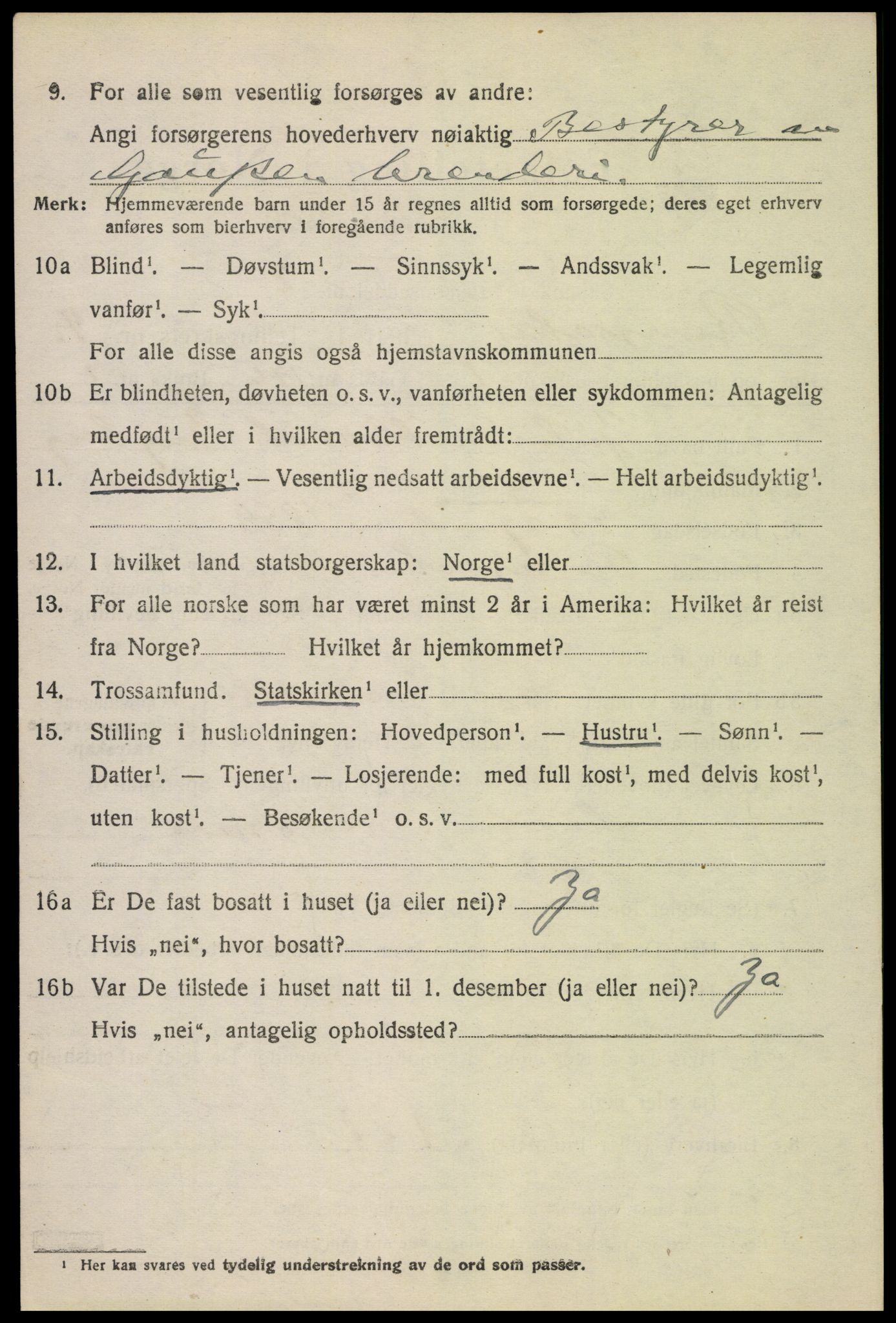 SAH, 1920 census for Ringsaker, 1920, p. 8567