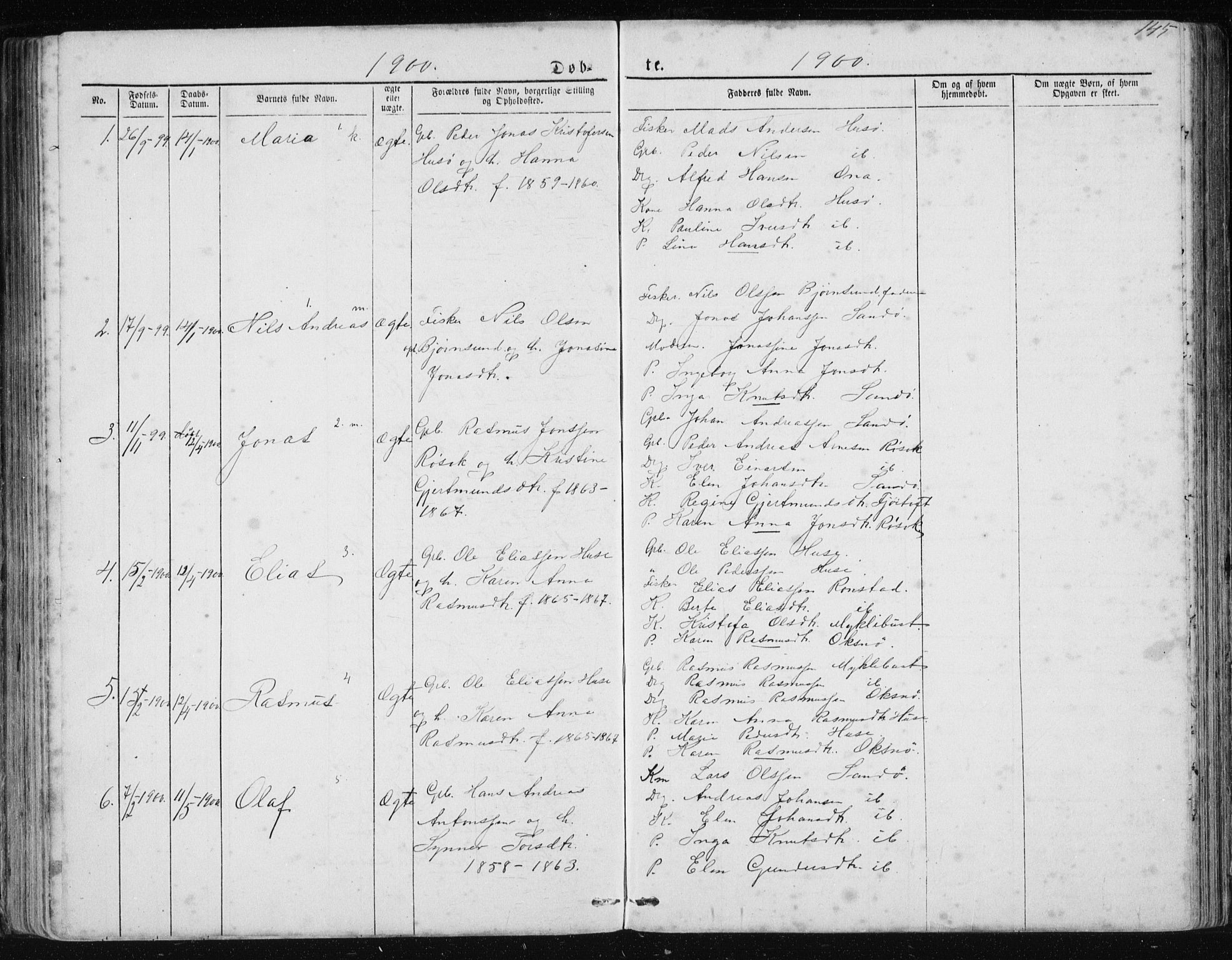 Ministerialprotokoller, klokkerbøker og fødselsregistre - Møre og Romsdal, AV/SAT-A-1454/561/L0732: Parish register (copy) no. 561C02, 1867-1900, p. 145