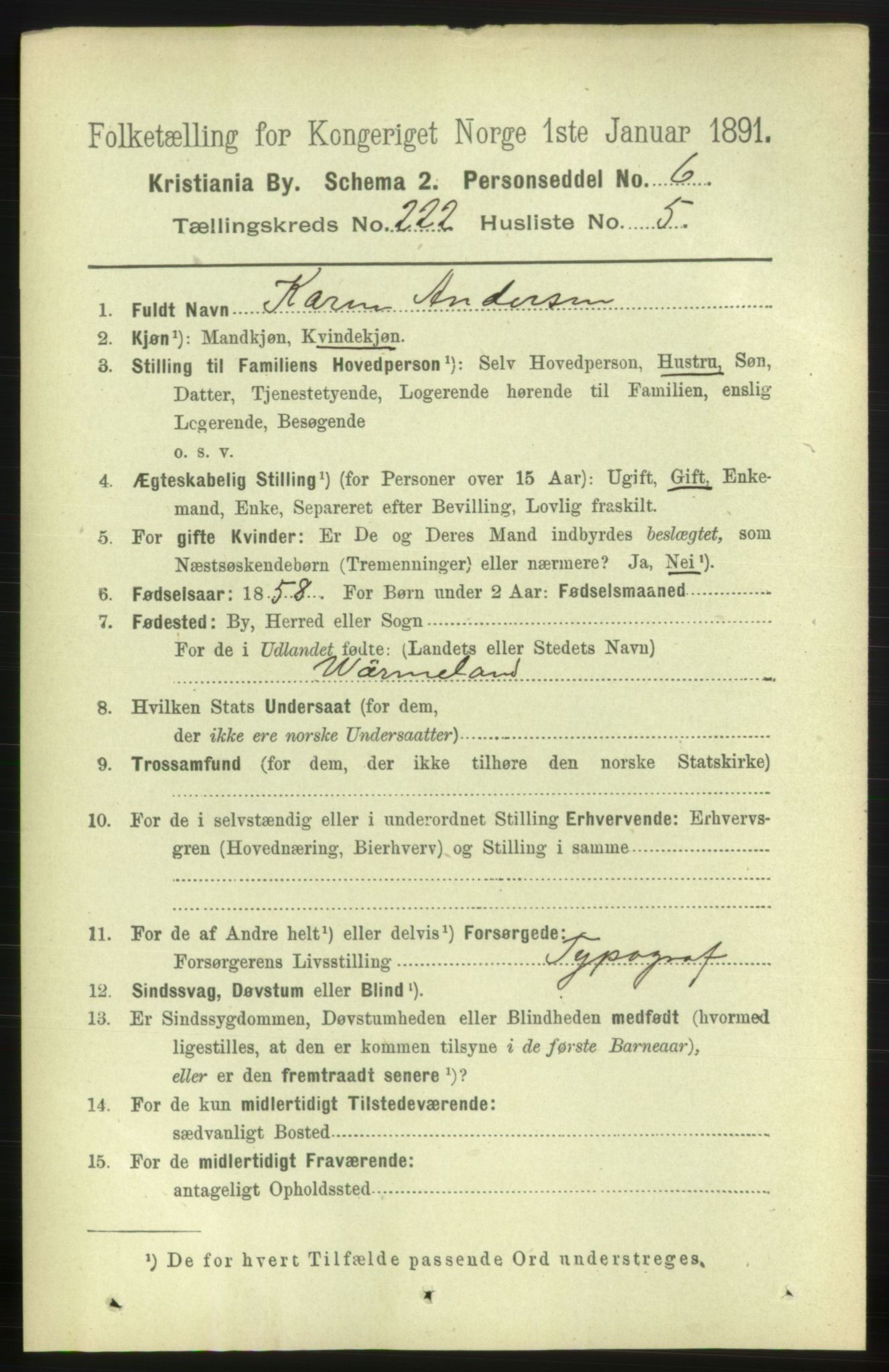 RA, 1891 census for 0301 Kristiania, 1891, p. 133193