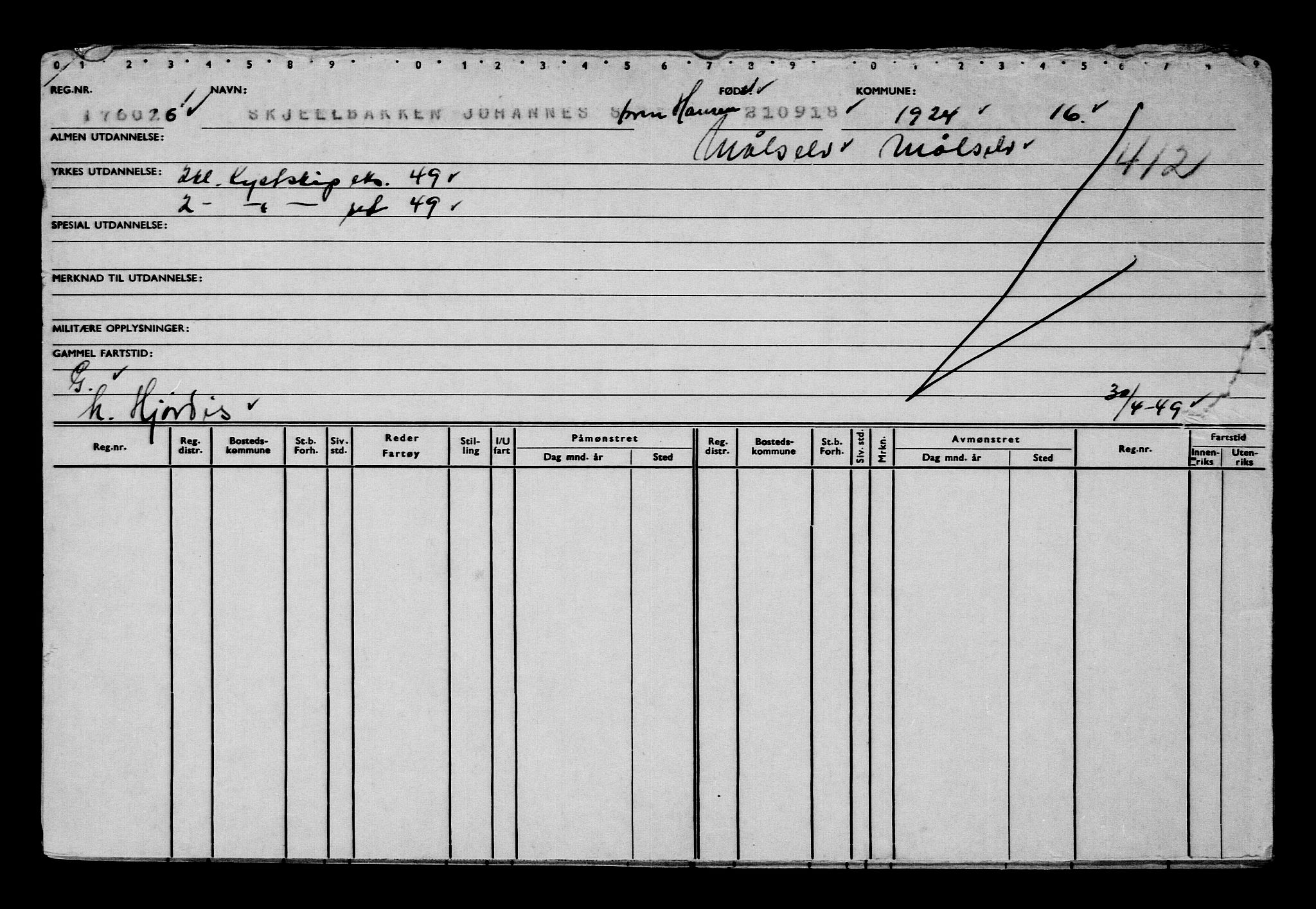 Direktoratet for sjømenn, AV/RA-S-3545/G/Gb/L0162: Hovedkort, 1918, p. 500