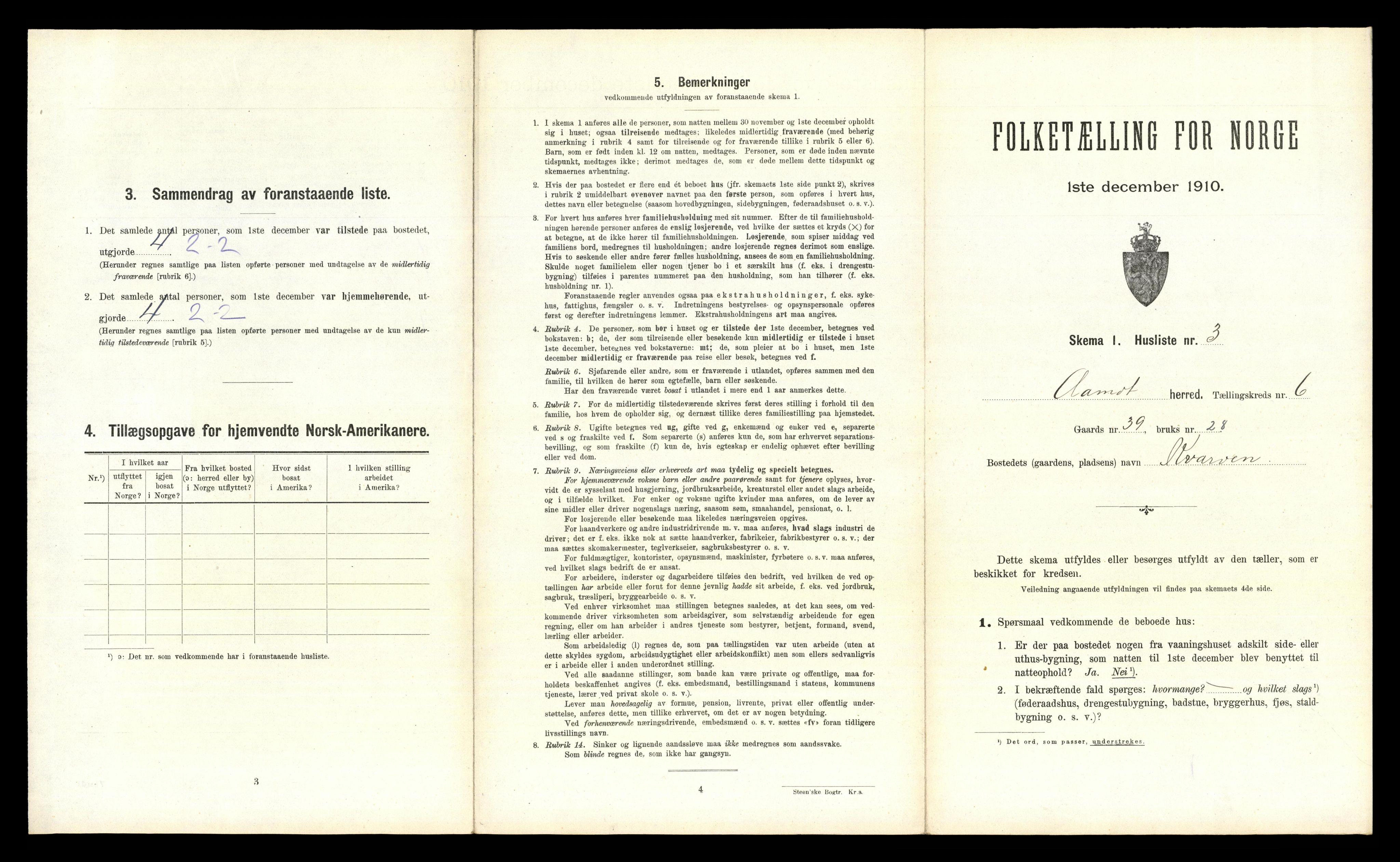 RA, 1910 census for Åmot, 1910, p. 767