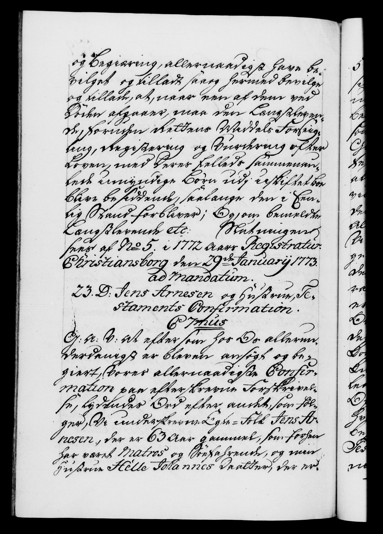 Danske Kanselli 1572-1799, AV/RA-EA-3023/F/Fc/Fca/Fcaa/L0045: Norske registre "Norske eller 3. dept.s åpne brev, 1771-1773, p. 529b