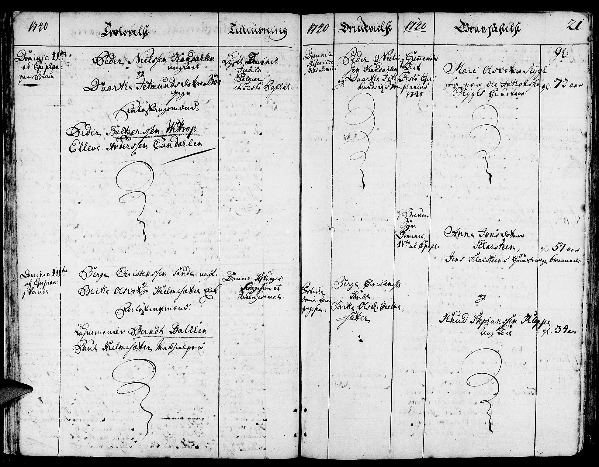 Gloppen sokneprestembete, AV/SAB-A-80101/H/Haa/Haaa/L0003: Parish register (official) no. A 3, 1739-1757, p. 21