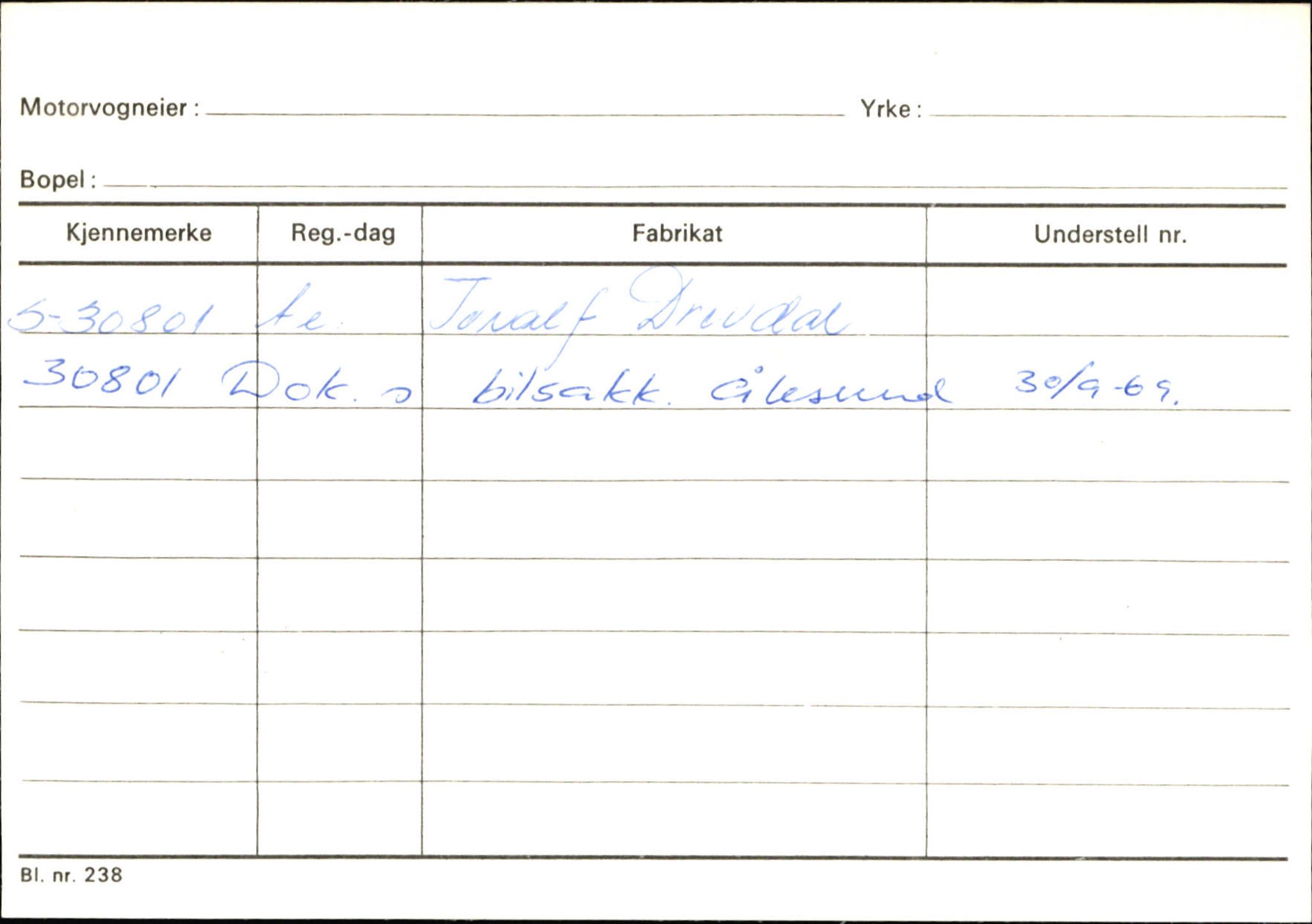 Statens vegvesen, Sogn og Fjordane vegkontor, SAB/A-5301/4/F/L0130: Eigarregister Eid T-Å. Høyanger A-O, 1945-1975, p. 2152