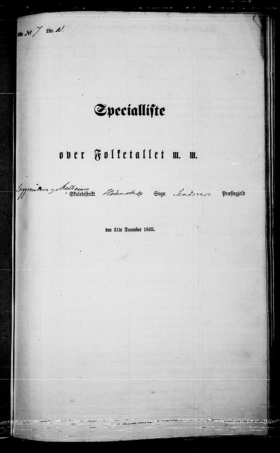 RA, 1865 census for Sandsvær, 1865, p. 152