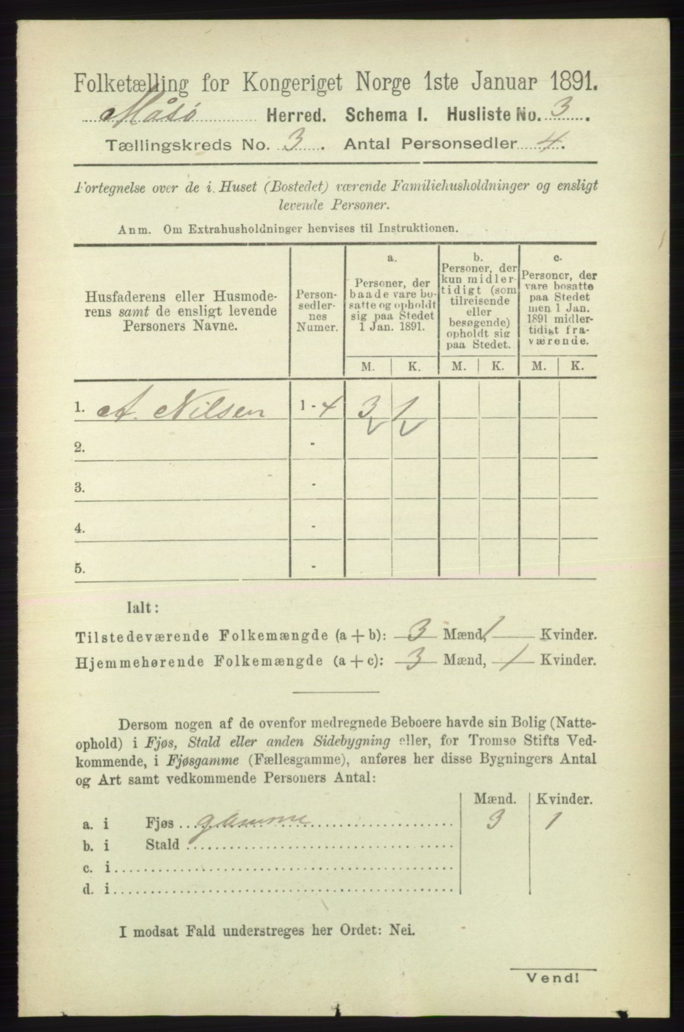 RA, 1891 census for 2018 Måsøy, 1891, p. 364