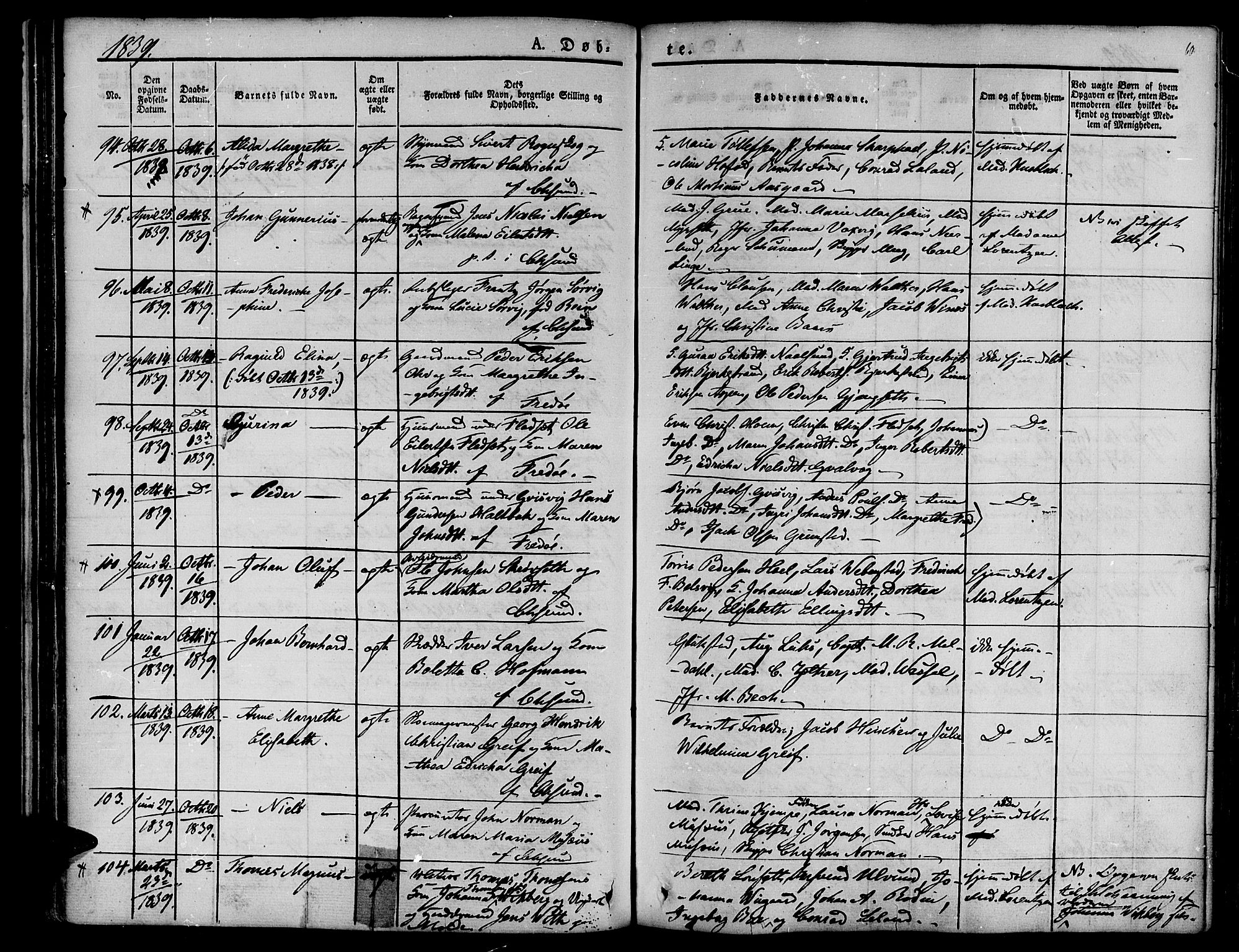 Ministerialprotokoller, klokkerbøker og fødselsregistre - Møre og Romsdal, SAT/A-1454/572/L0843: Parish register (official) no. 572A06, 1832-1842, p. 60