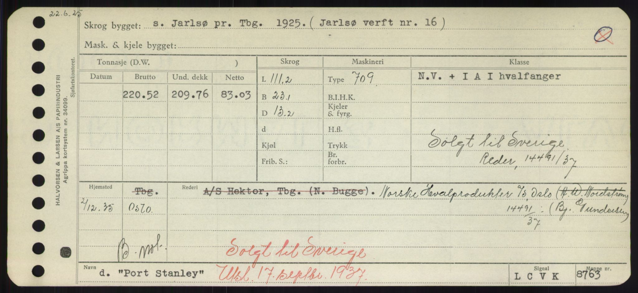 Sjøfartsdirektoratet med forløpere, Skipsmålingen, RA/S-1627/H/Hd/L0029: Fartøy, P, p. 535