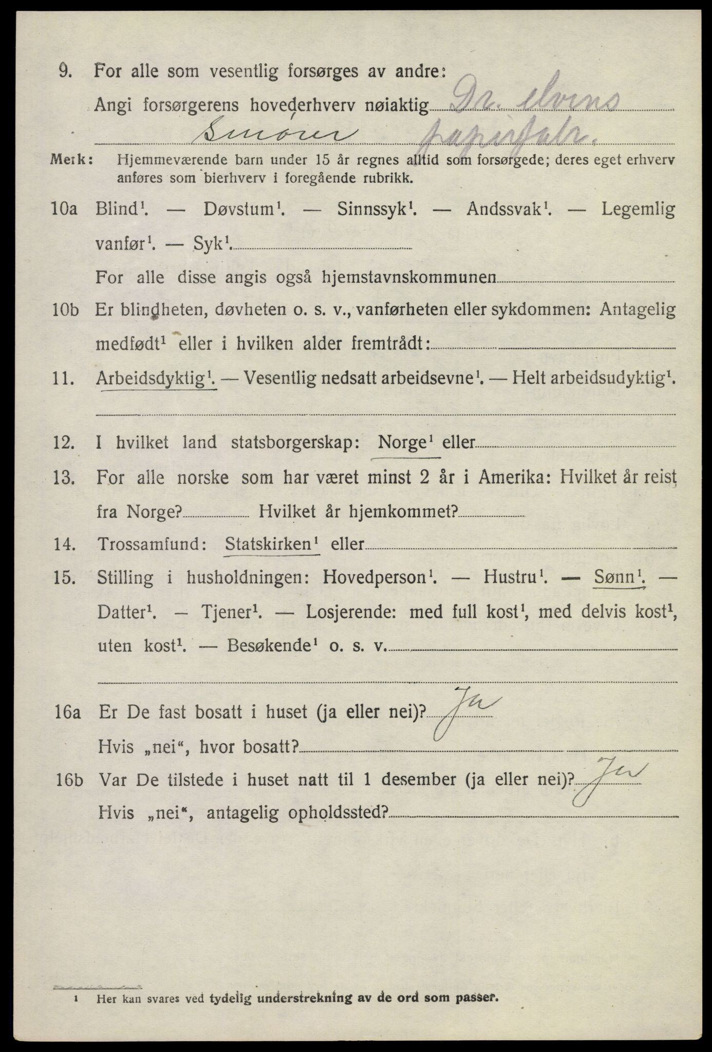 SAKO, 1920 census for Modum, 1920, p. 9030