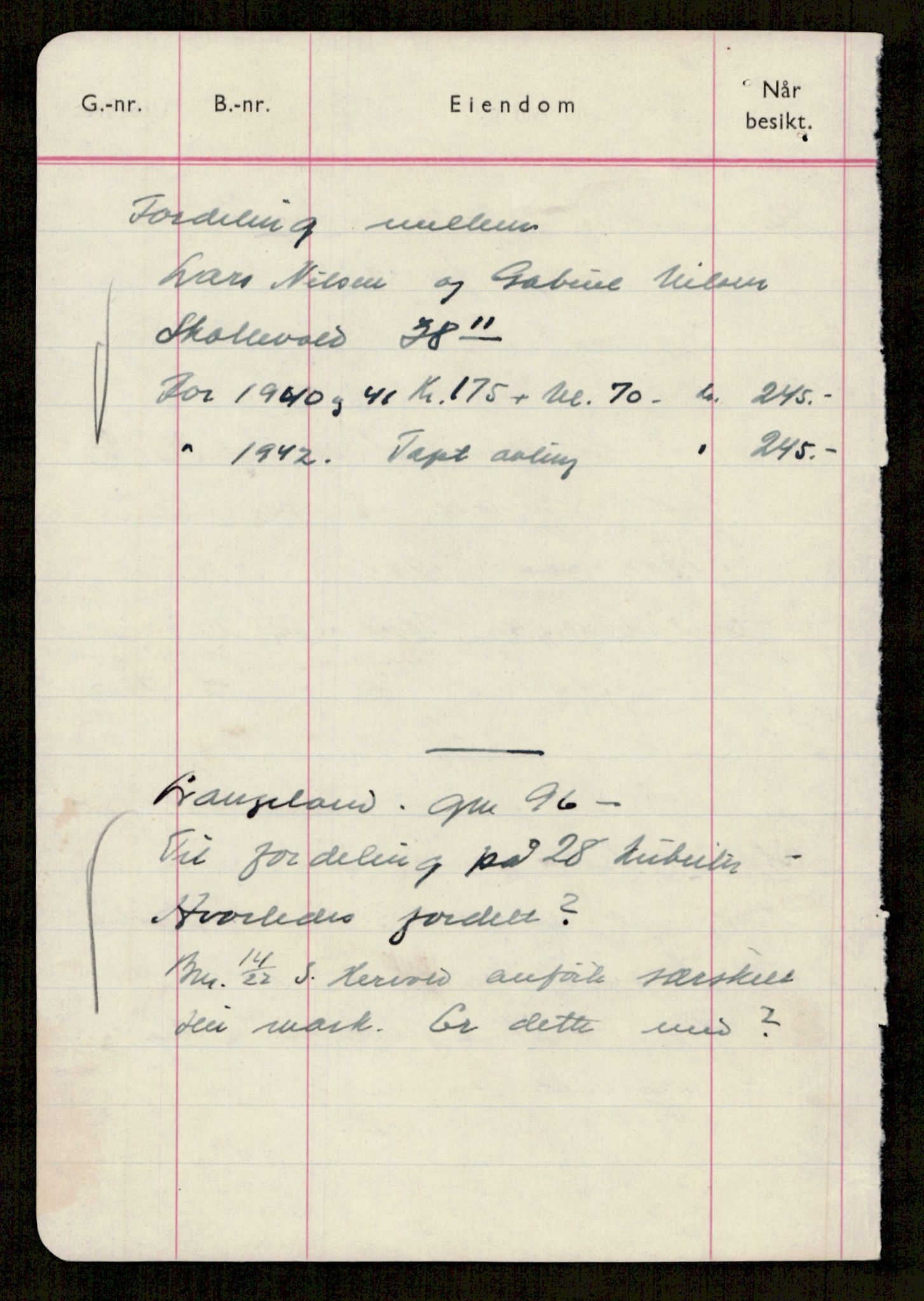 Forsvarsdepartementet, 10. kontor / Oppgjørskontoret, AV/RA-RAFA-1225/D/Db/L0178: Lista oppgjørskontor, 1941-1947, p. 1079