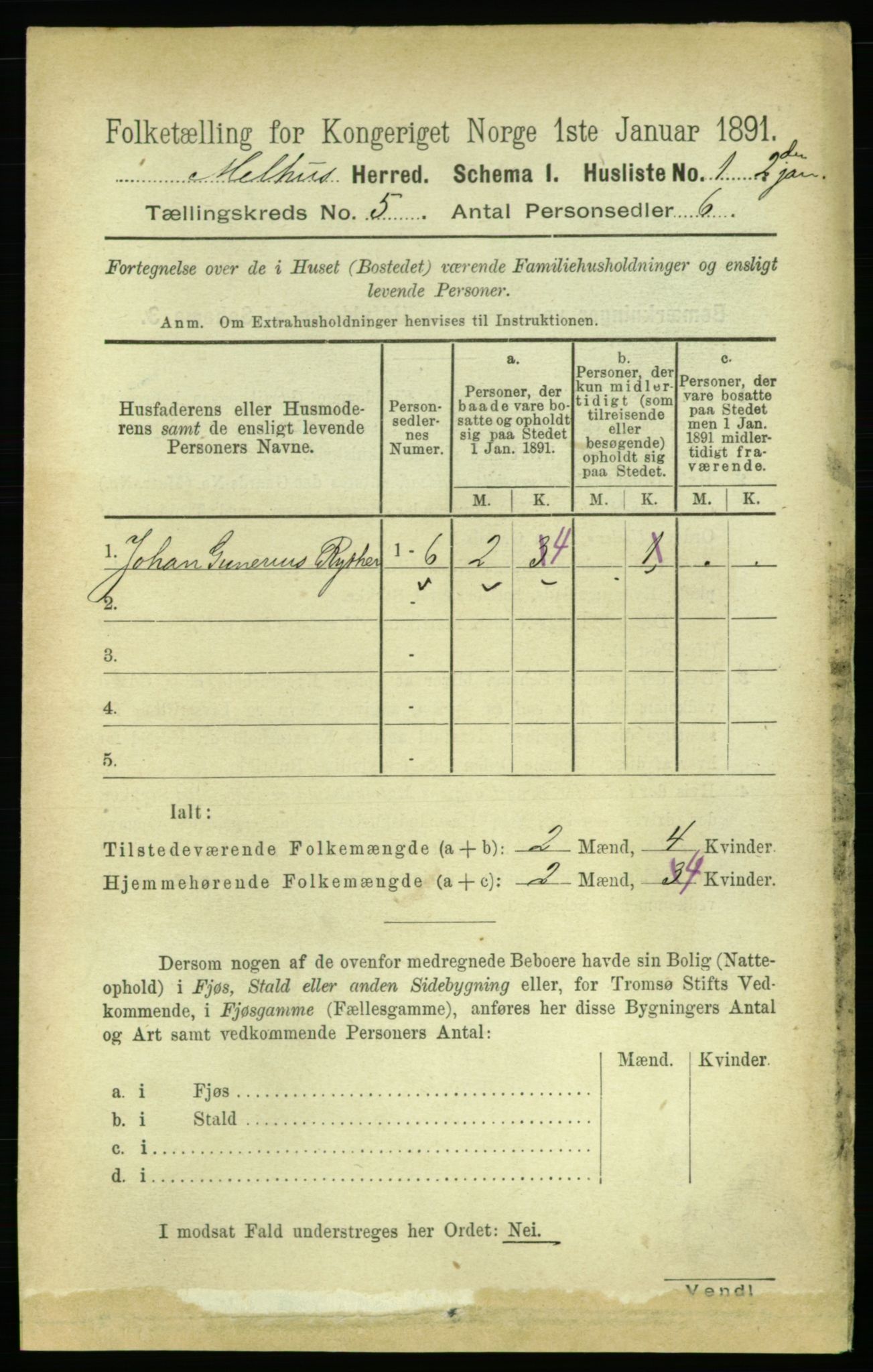 RA, 1891 census for 1653 Melhus, 1891, p. 2352