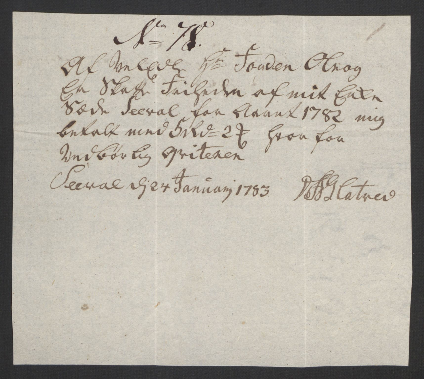 Rentekammeret inntil 1814, Reviderte regnskaper, Fogderegnskap, RA/EA-4092/R19/L1369: Fogderegnskap Toten, Hadeland og Vardal, 1782, p. 265