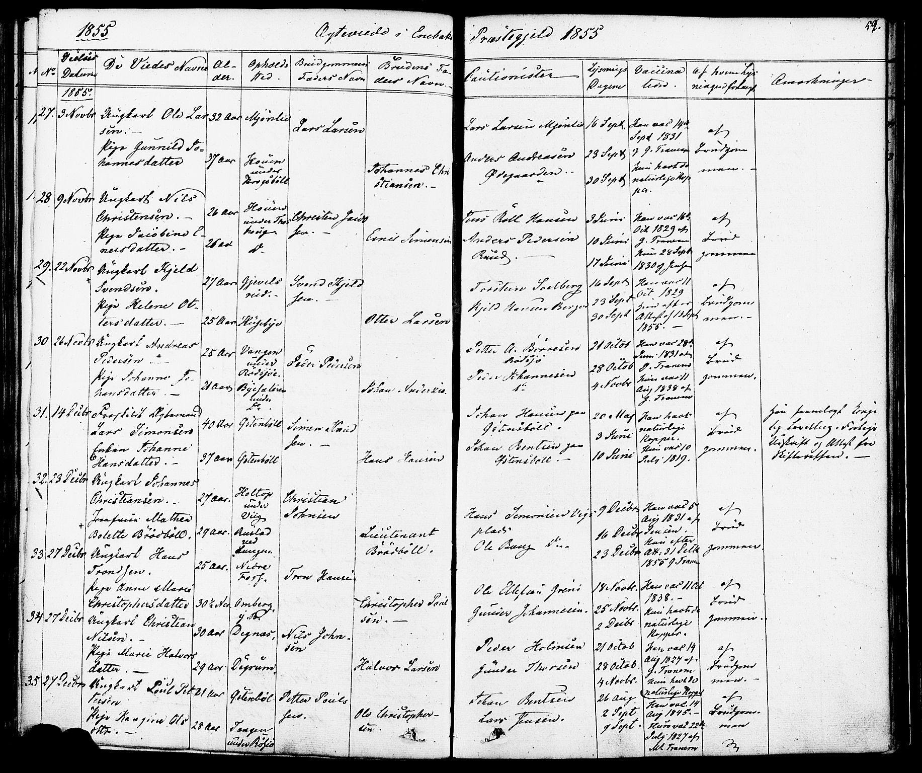 Enebakk prestekontor Kirkebøker, SAO/A-10171c/F/Fa/L0012: Parish register (official) no. I 12, 1832-1882, p. 59