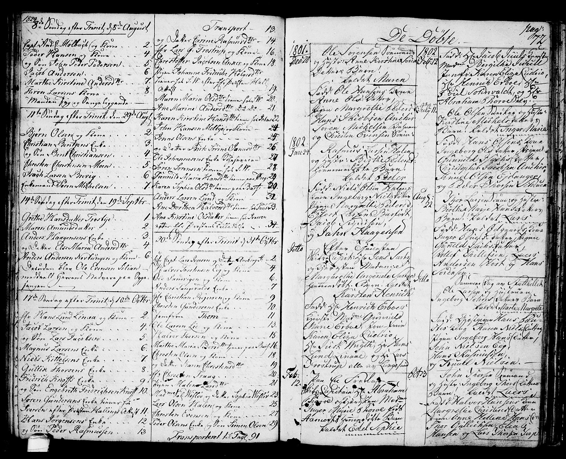 Langesund kirkebøker, SAKO/A-280/G/Ga/L0002: Parish register (copy) no. 2, 1801-1815, p. 72