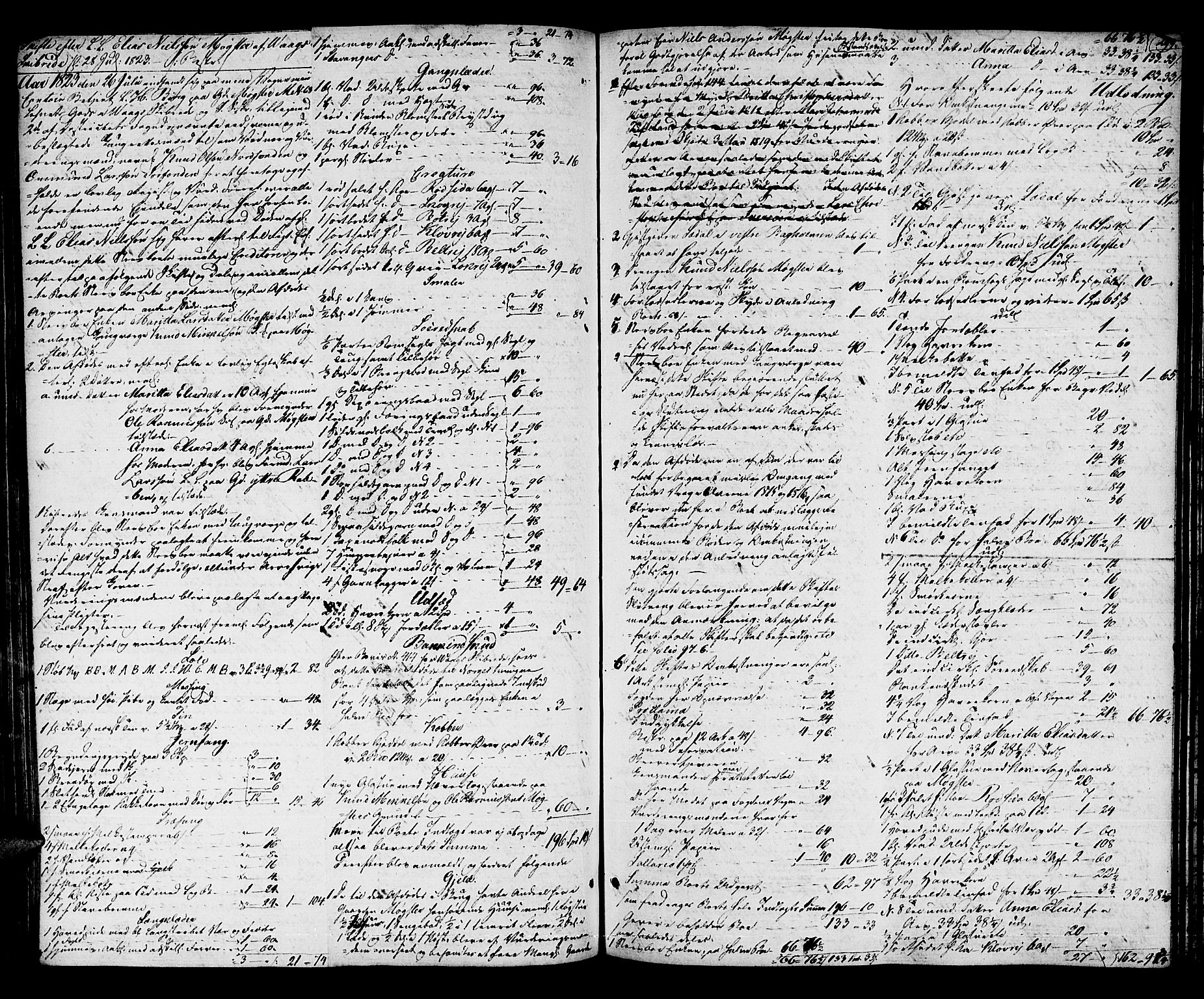 Sunnhordland sorenskrivar, SAB/A-2401/1/H/Ha/Had/L0002: Skifteprotokollar. Føyen, Fjære og Våg. Register i protokoll, 1820-1824, p. 298b-299a