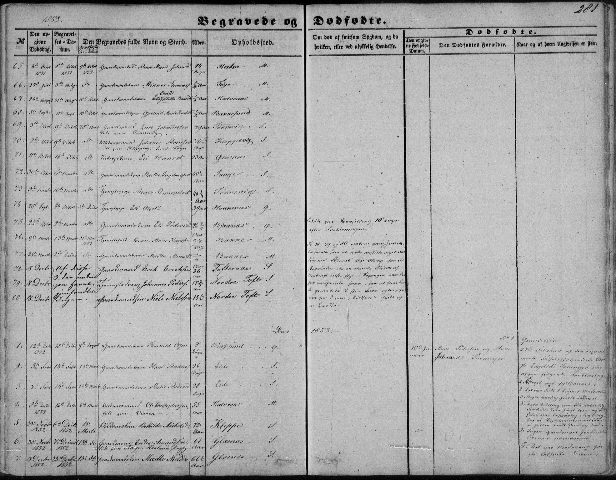 Sund sokneprestembete, AV/SAB-A-99930: Parish register (official) no. A 14, 1850-1866, p. 281