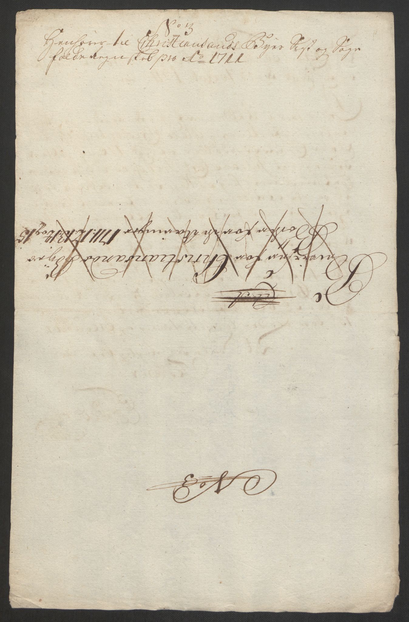 Rentekammeret inntil 1814, Reviderte regnskaper, Byregnskaper, AV/RA-EA-4066/R/Rm/L0285: [M18] Sikt og sakefall, 1681-1718, p. 508