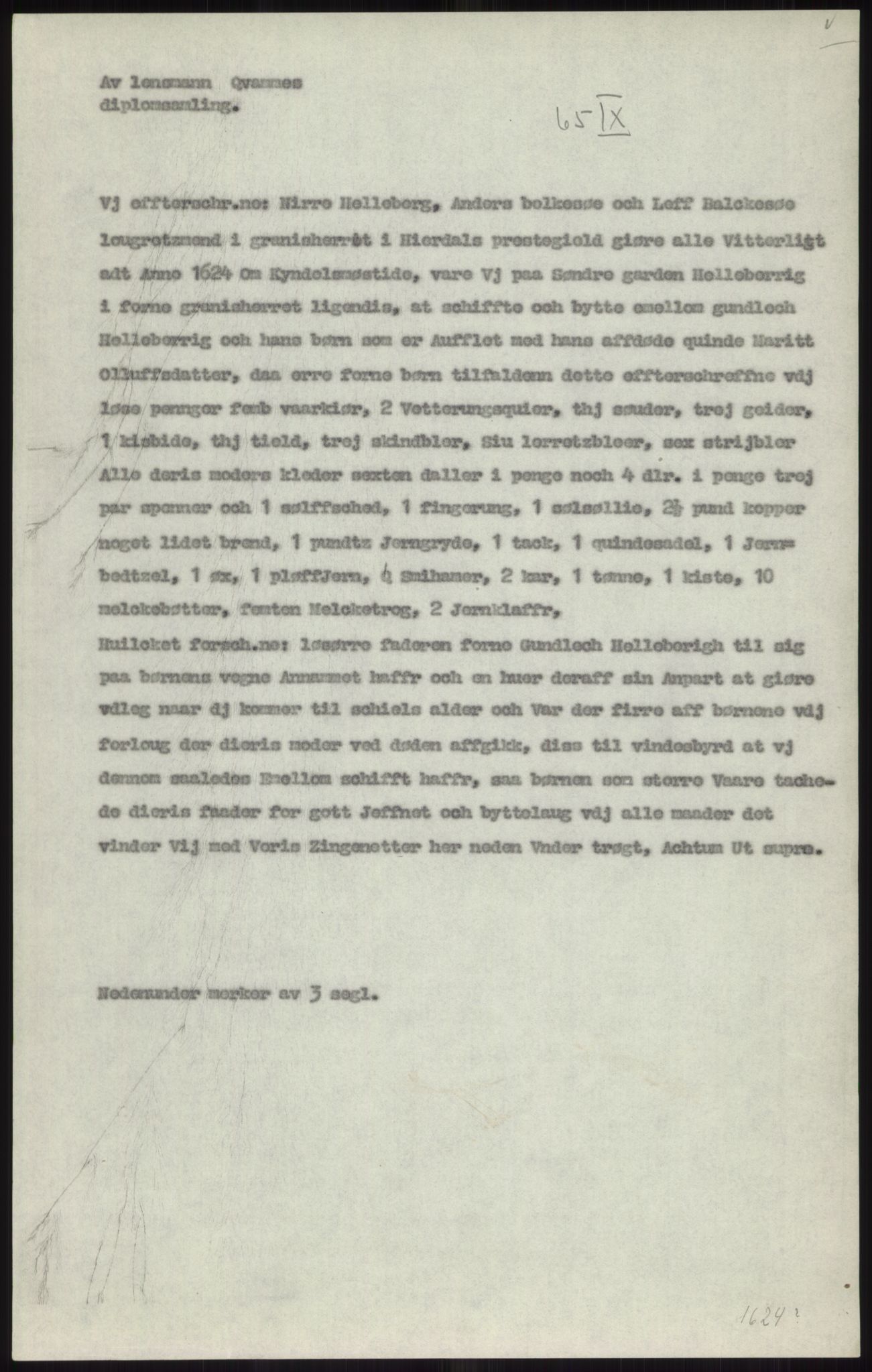 Samlinger til kildeutgivelse, Diplomavskriftsamlingen, AV/RA-EA-4053/H/Ha, p. 1919